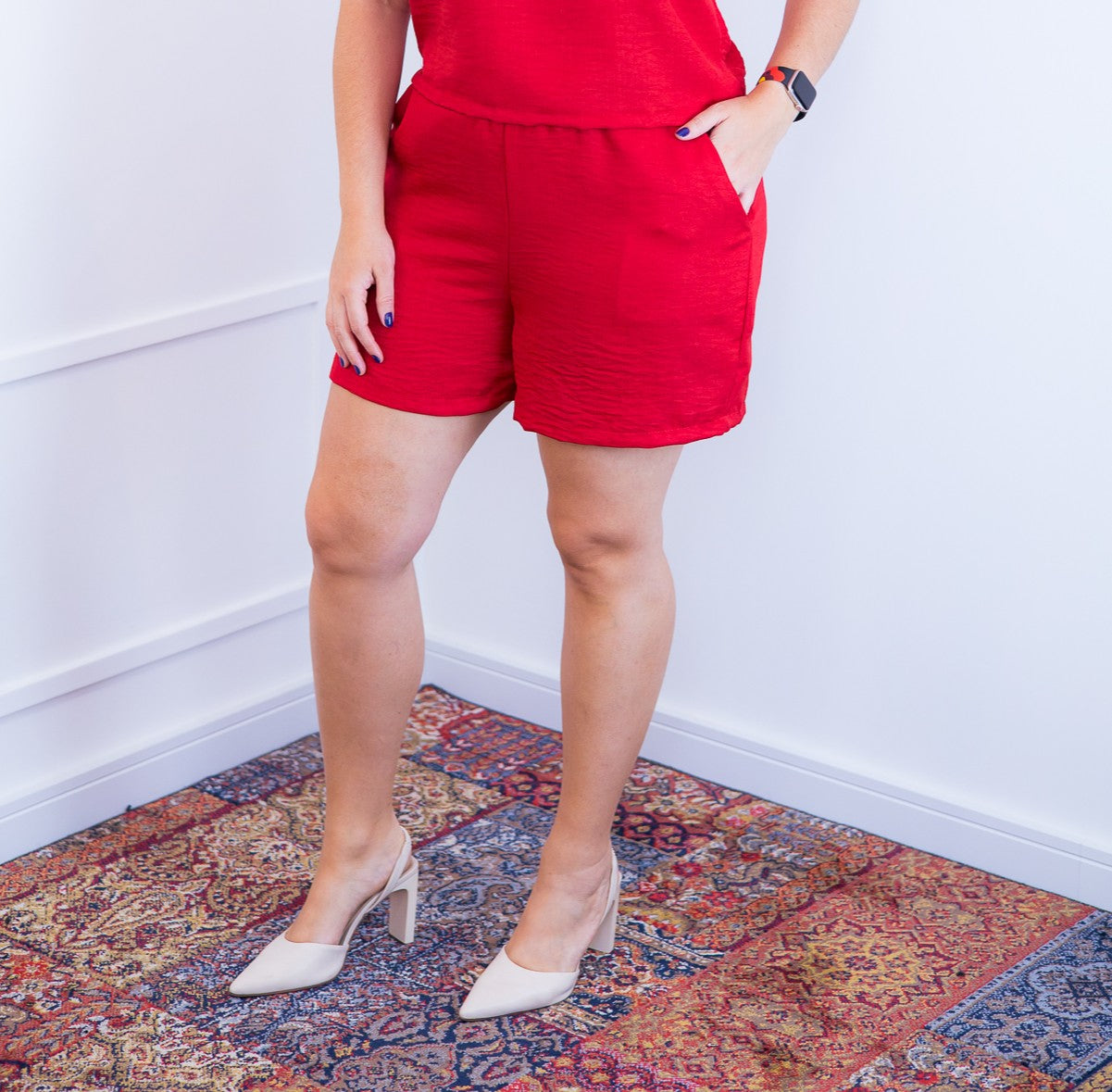 Short Tamy - Em Viscolinho com Bolsos Laterais - Bazar Online