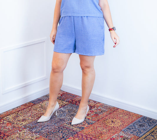 Short Tathi - Em Linho Light com Bolsos Laterais - Bazar Online