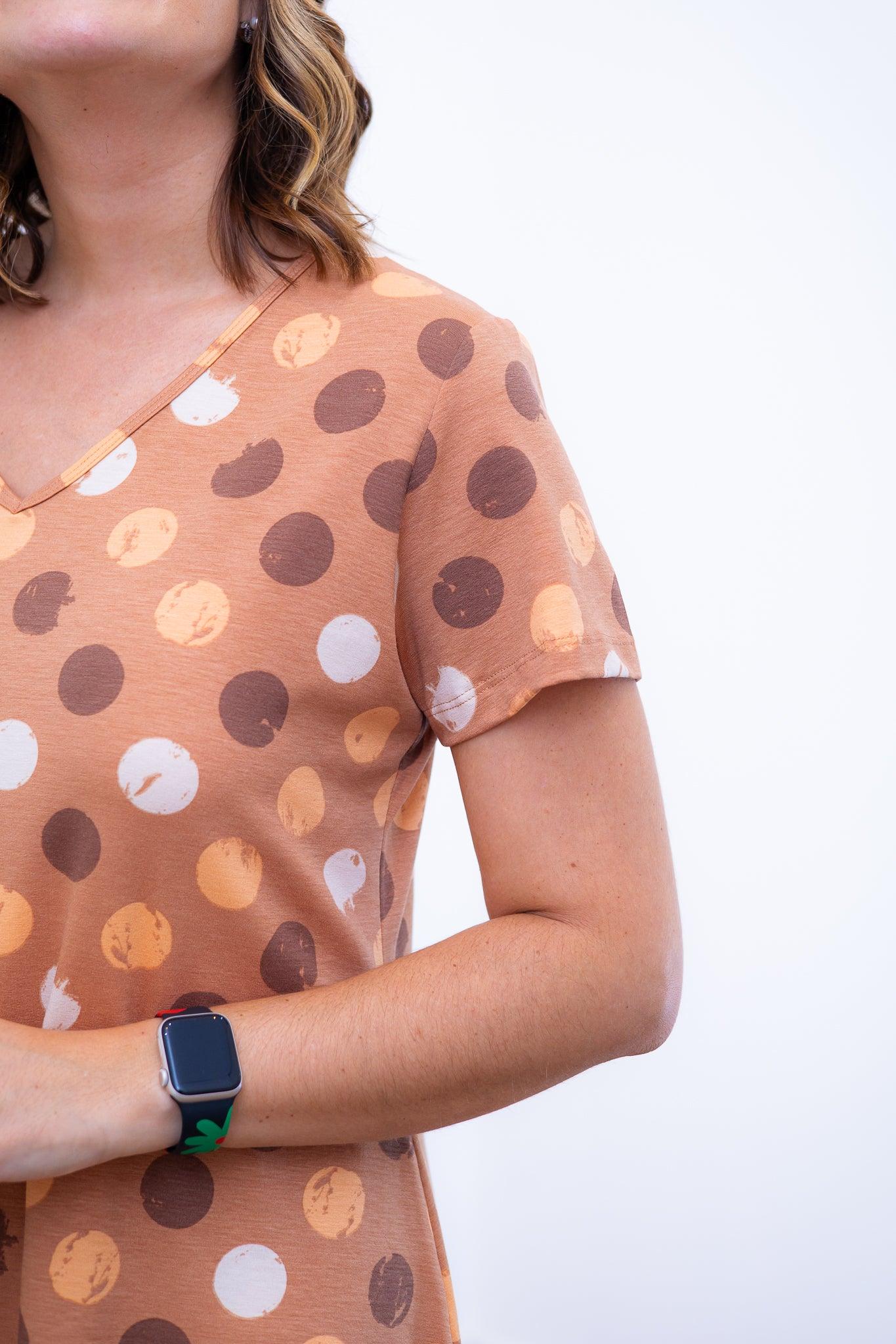 Vestido Verona - Babado Gola V e Manga Curta - Bazar Online