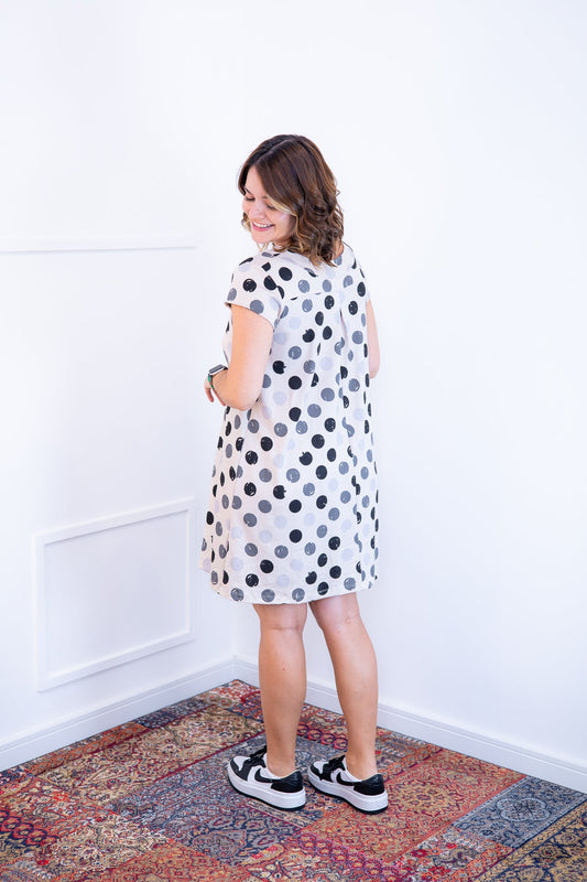 Vestido Laura - Evasê Decote V em Viscolycra - Bazar Online