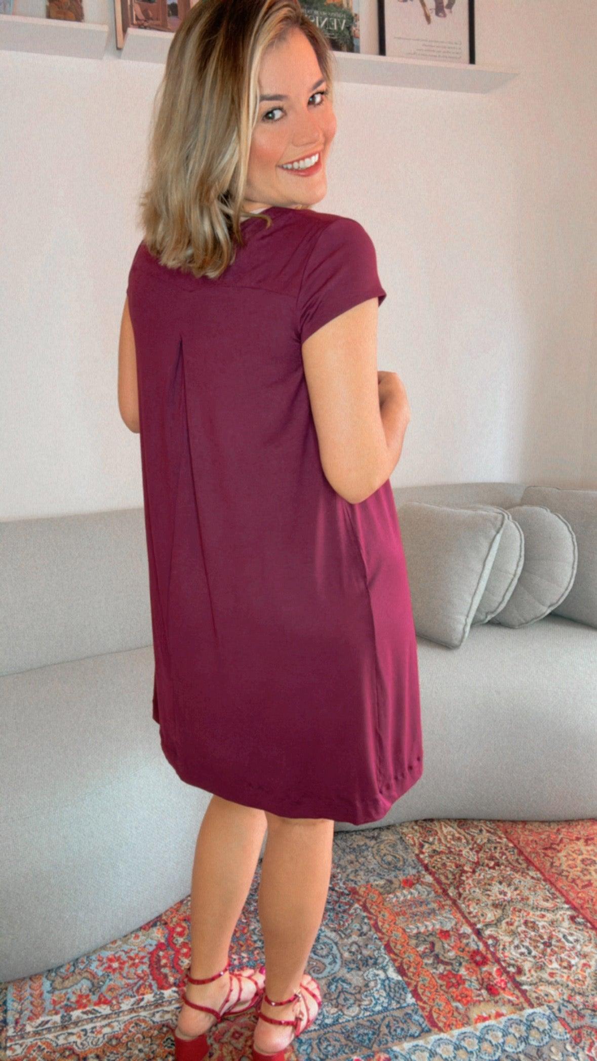 Vestido Laura - Evasê Decote V em Viscolycra - Bazar Online