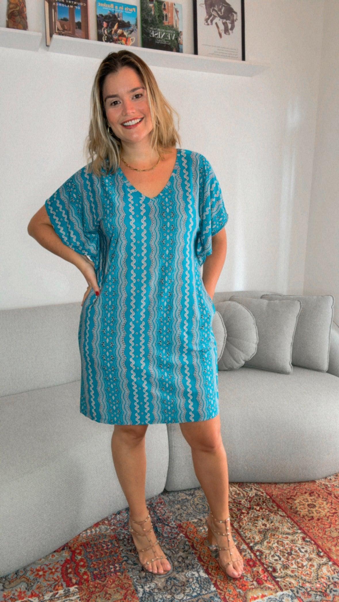 Vestido Helena - Malha Confort Manga Morcego - Bazar Online