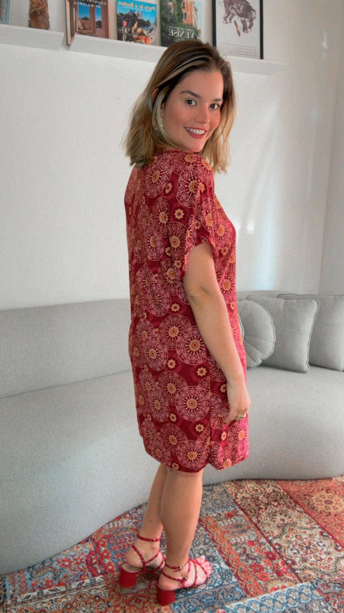 Vestido Helena - Malha Confort Manga Morcego - Bazar Online