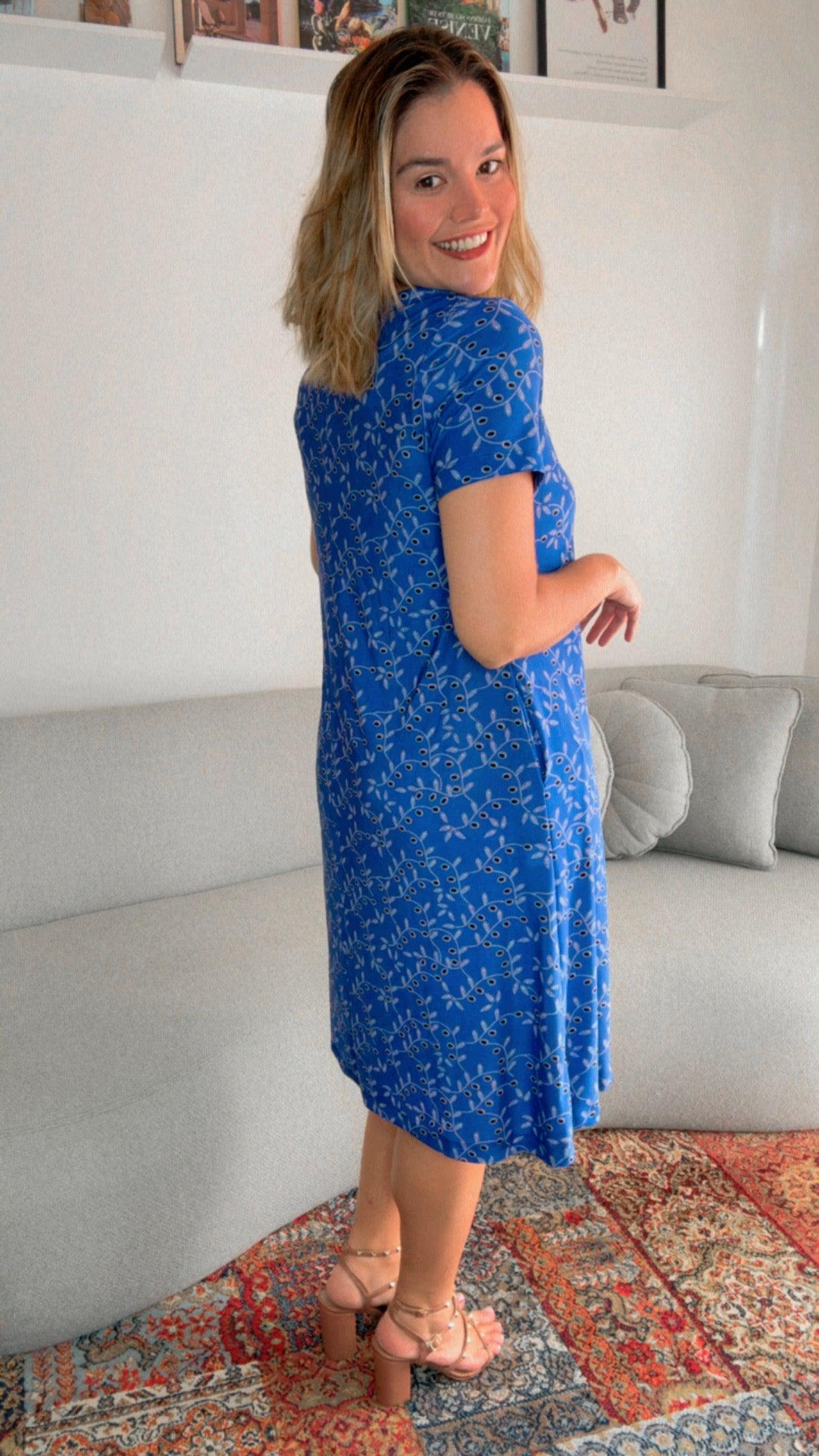 Vestido Sara - Malha Confort Midi com Manga - Bazar Online