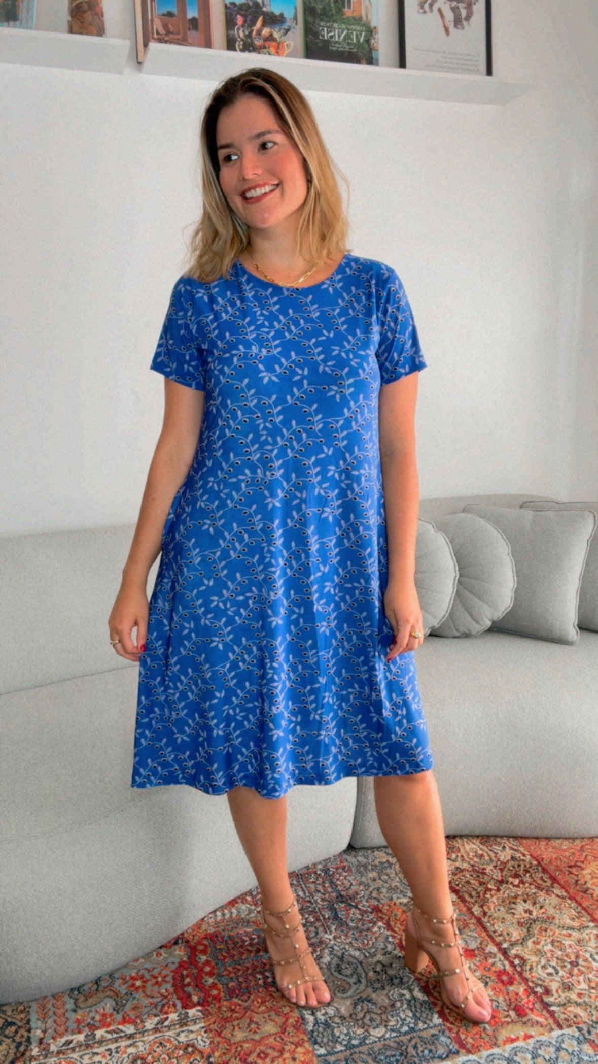 Vestido Sara - Malha Confort Midi com Manga - Bazar Online