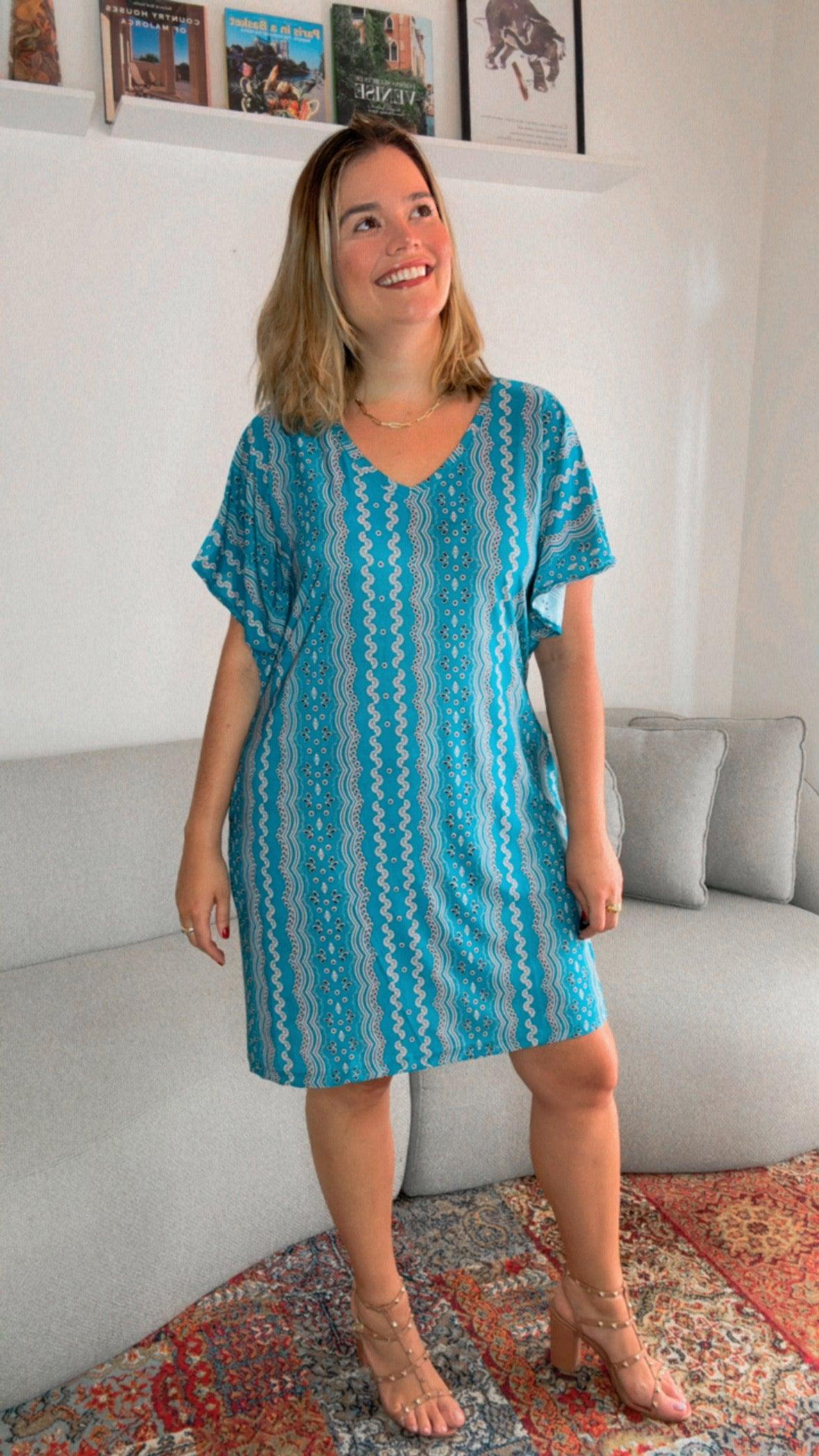 Vestido Helena - Malha Confort Manga Morcego - Bazar Online