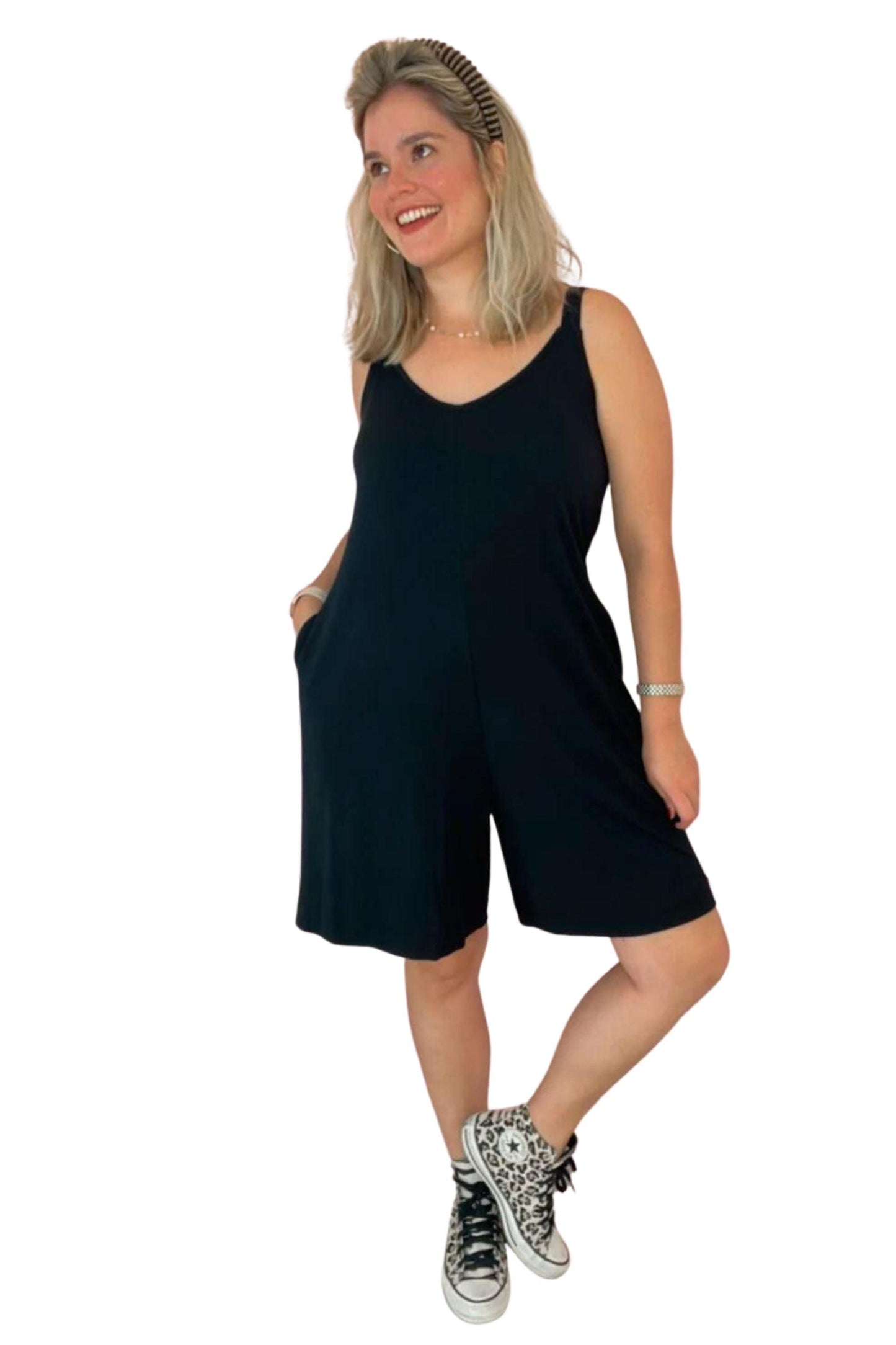 Macaquinho Kate - Midi Alça Larga - Bazar Online