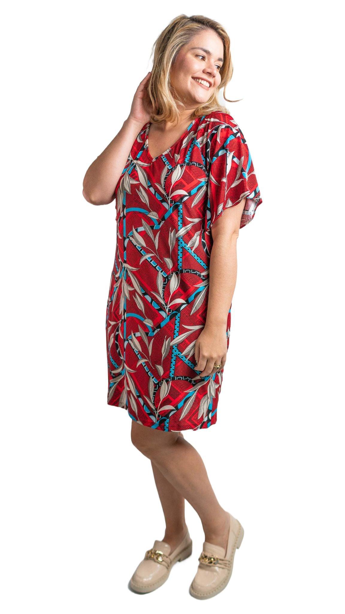 Vestido Helena - Malha Confort Manga Morcego - Bazar Online