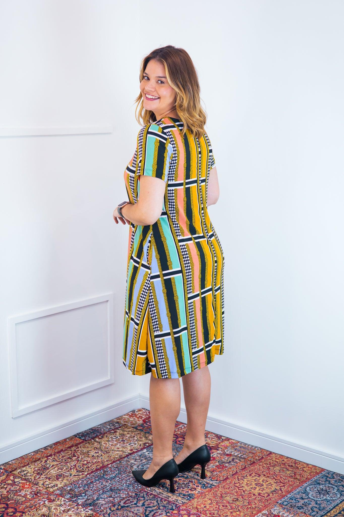 Vestido Sara - Malha Confort Midi com Manga - Bazar Online