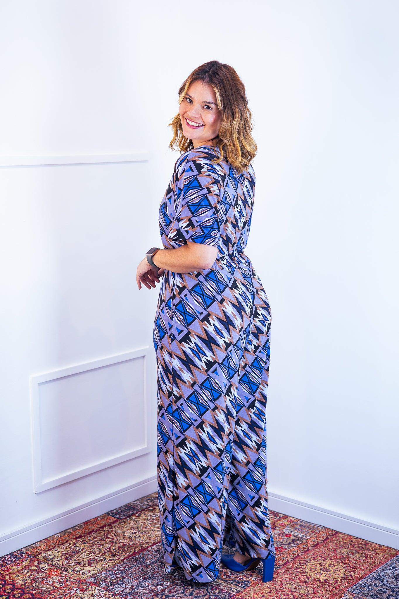 Macacão Isadora - Manga Japonesa com Calça Pantalona - Bazar Online