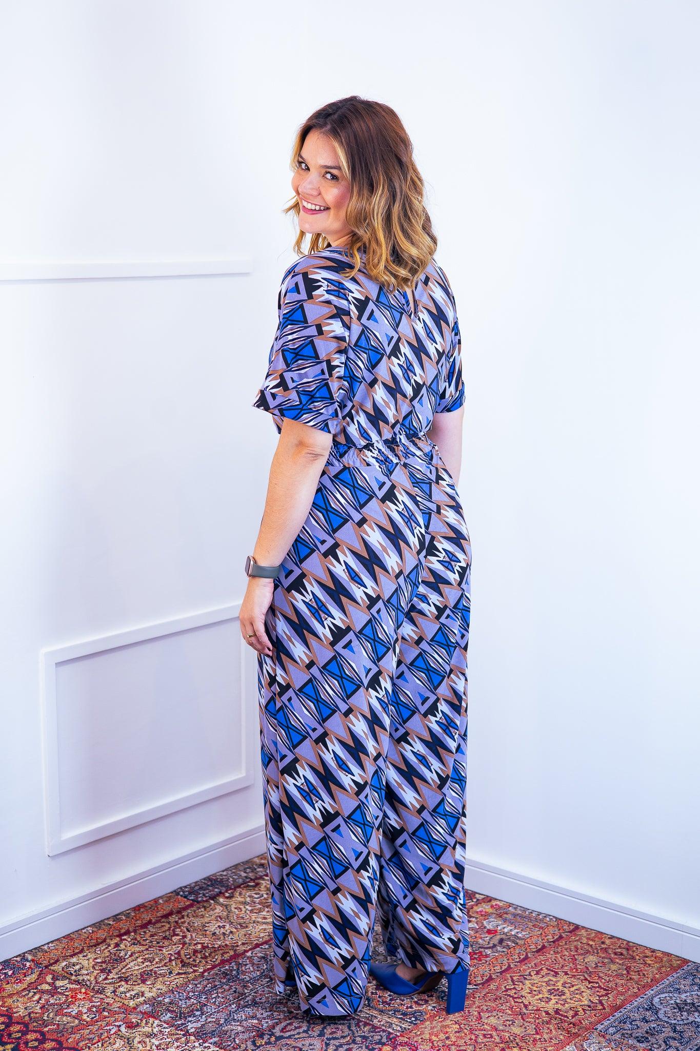 Macacão Isadora - Manga Japonesa com Calça Pantalona - Bazar Online