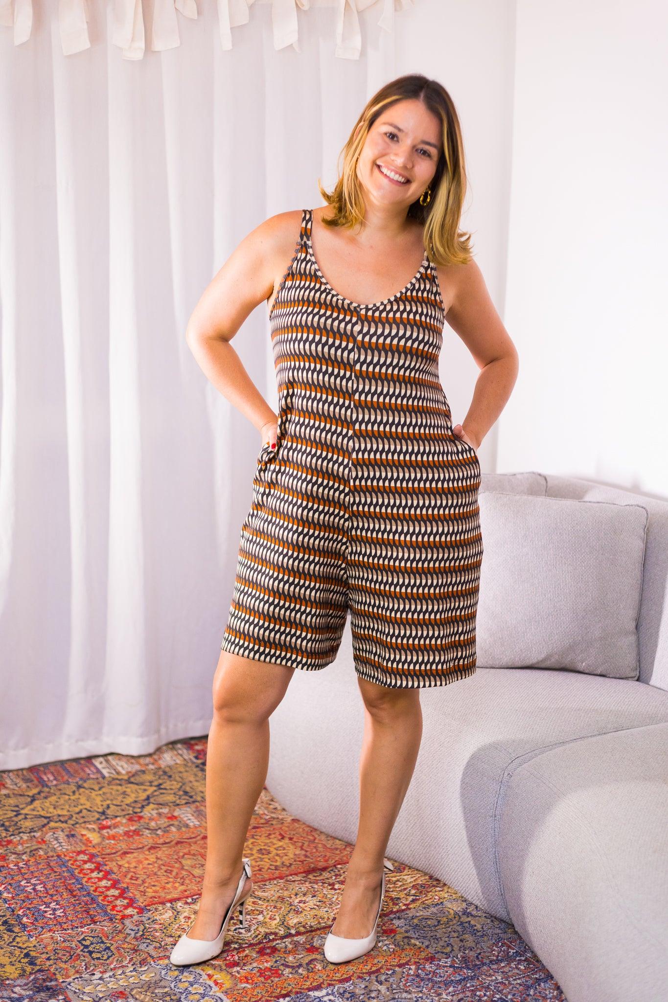 Macaquinho Kate - Midi Alça Larga - Bazar Online