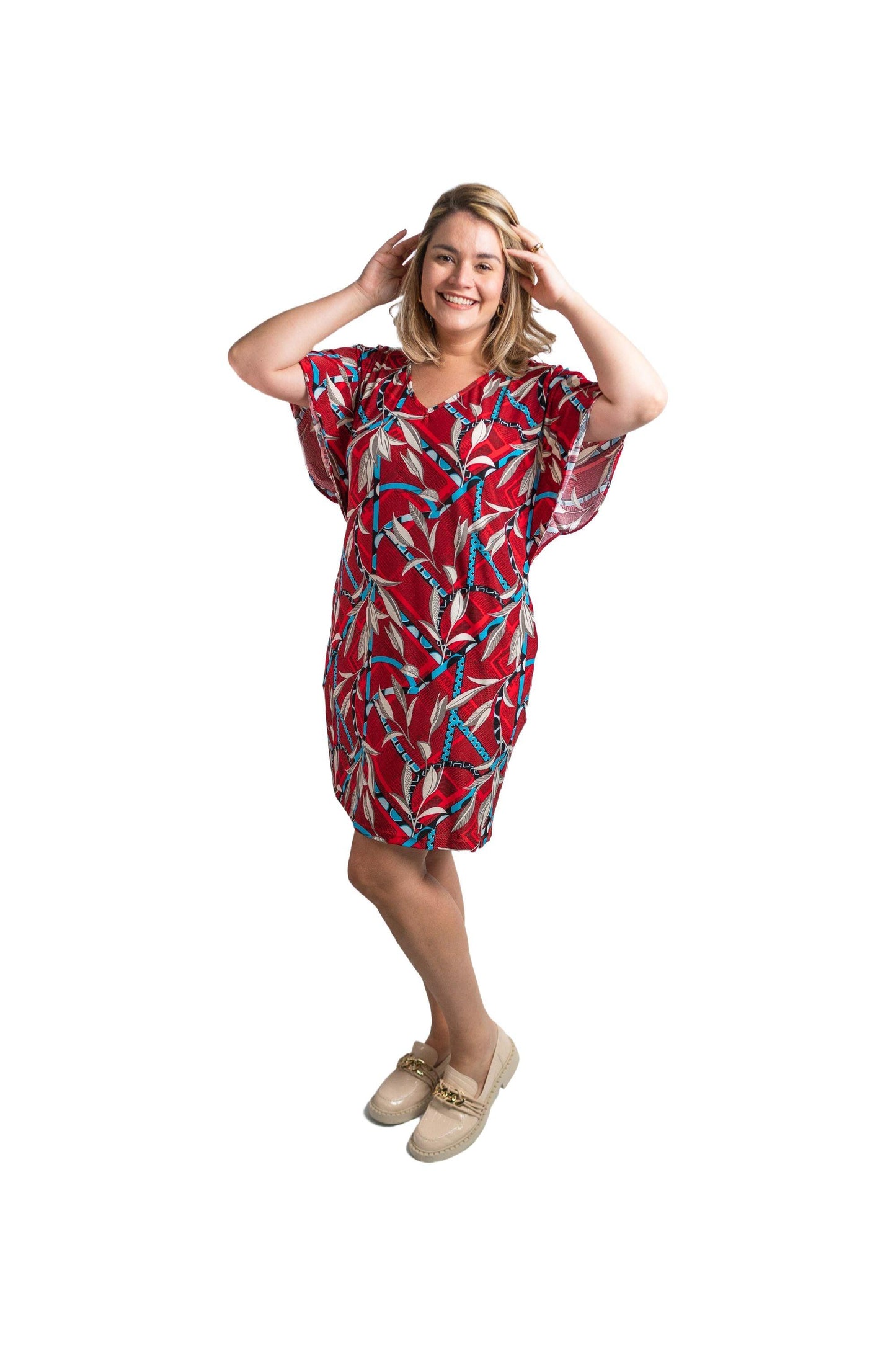 Vestido Helena - Malha Confort Manga Morcego - Bazar Online