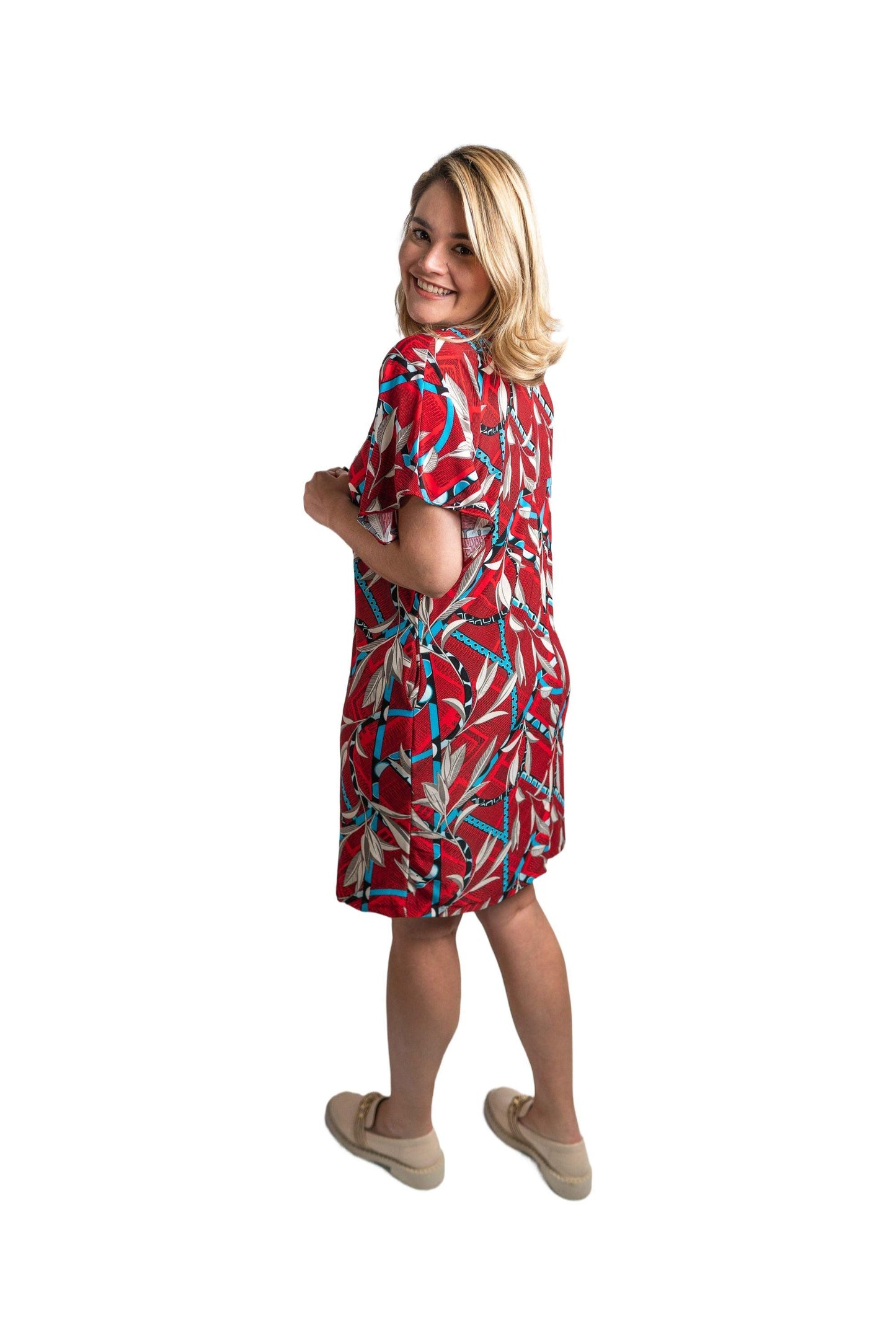 Vestido Helena - Malha Confort Manga Morcego - Bazar Online