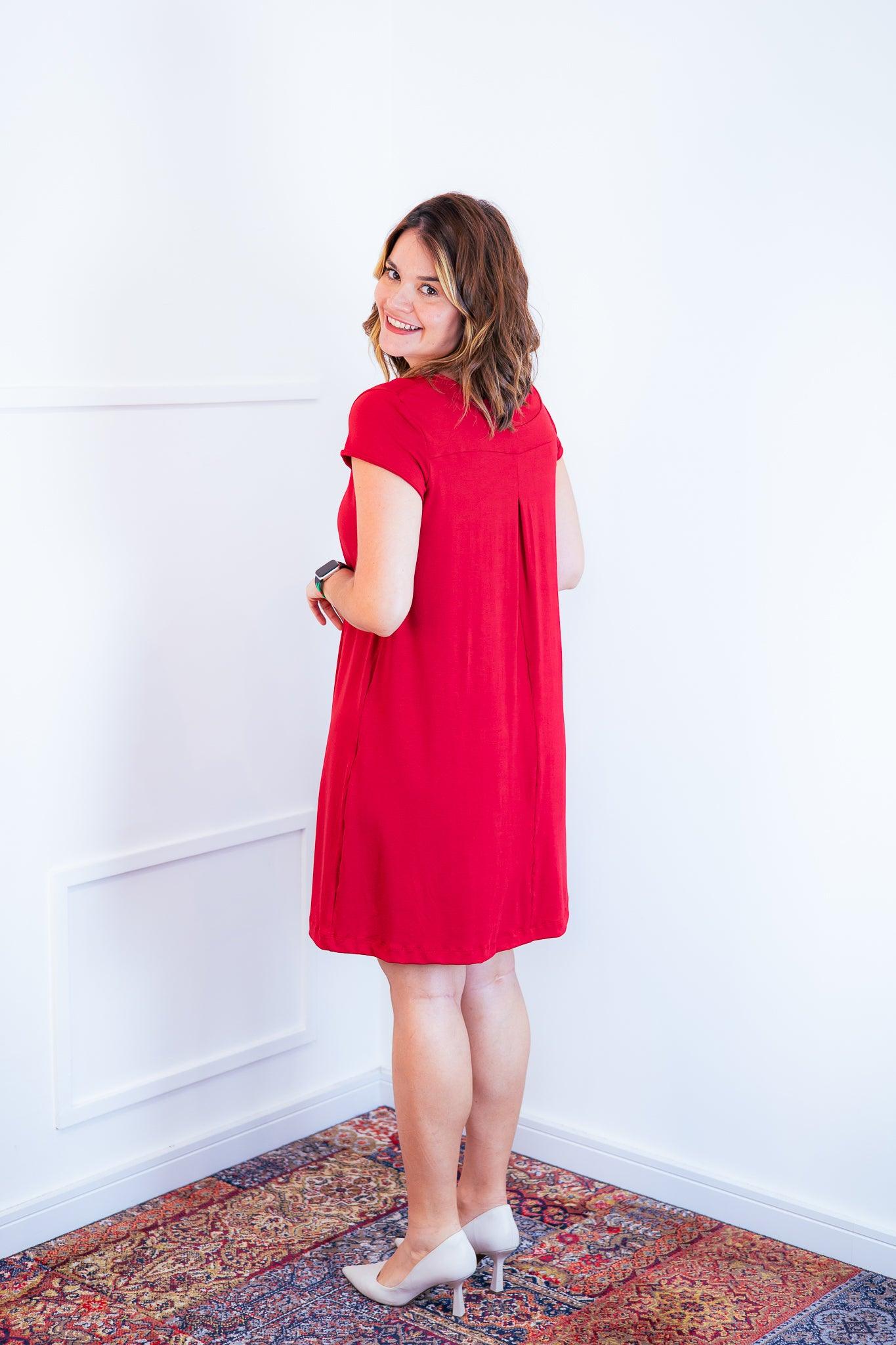 Vestido Laura - Evasê Decote V em Viscolycra - Bazar Online