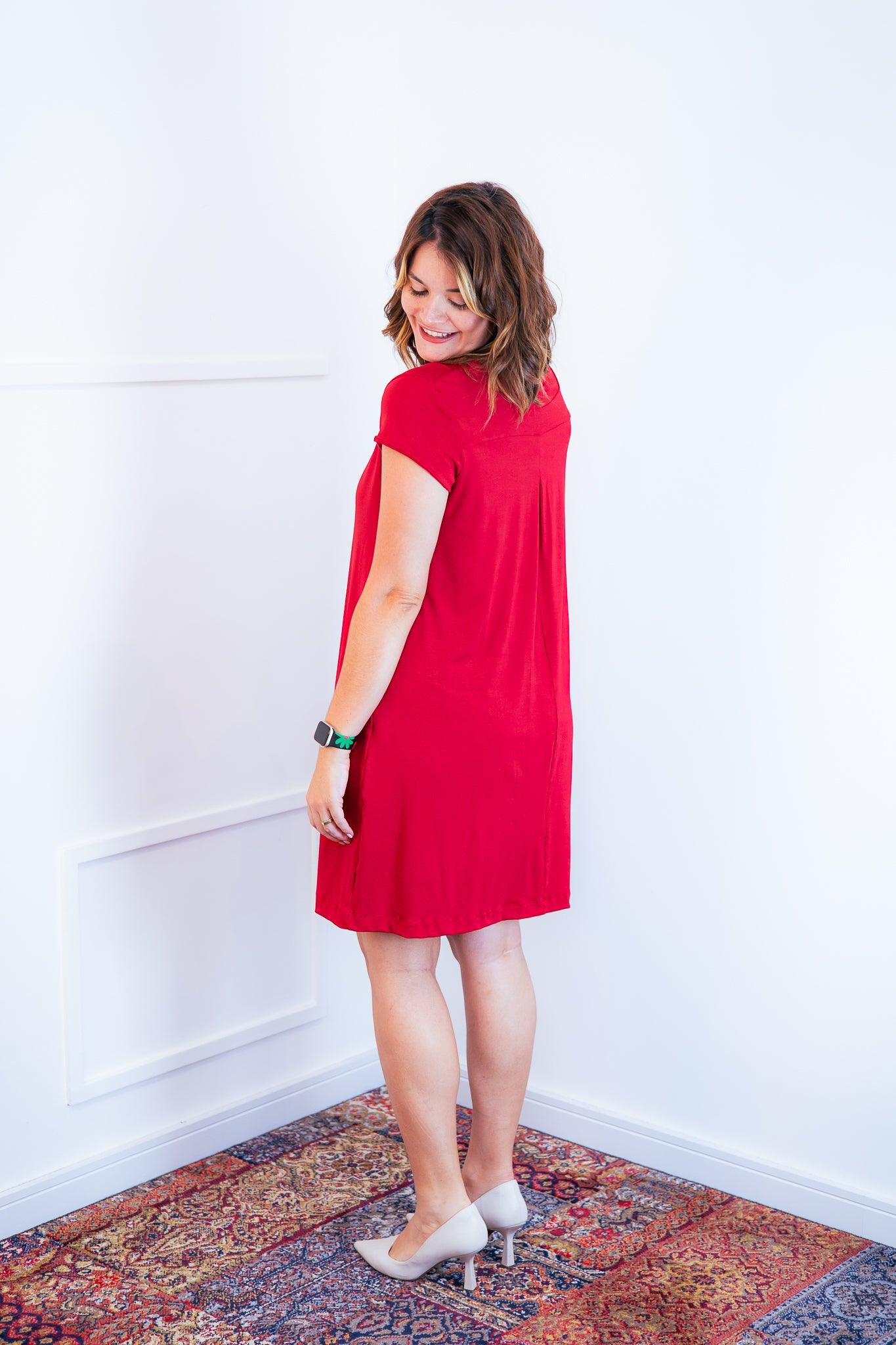 Vestido Laura - Evasê Decote V em Viscolycra - Bazar Online