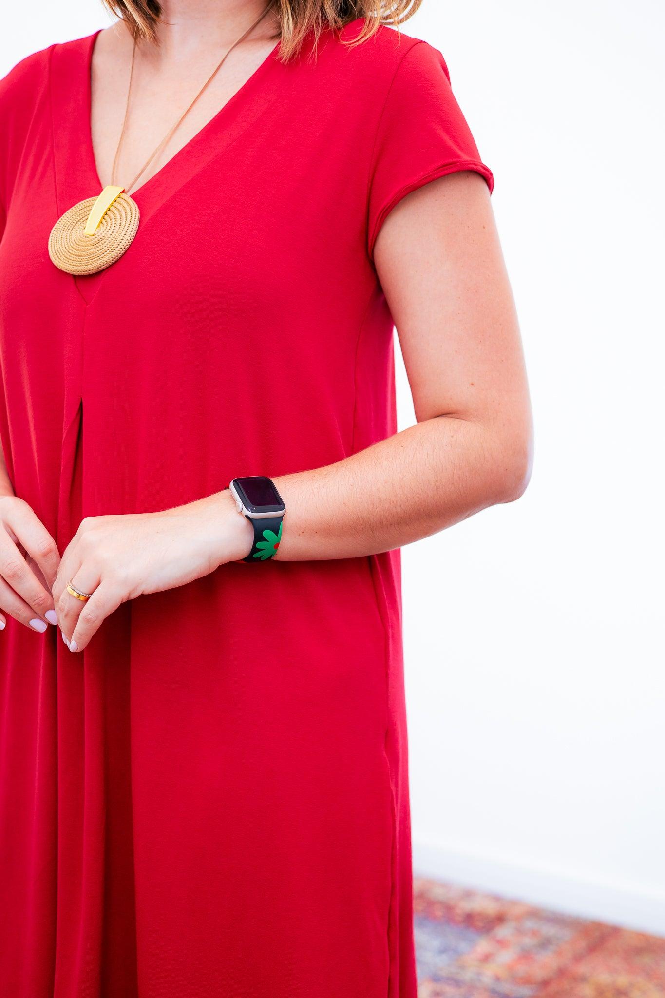 Vestido Laura - Evasê Decote V em Viscolycra - Bazar Online