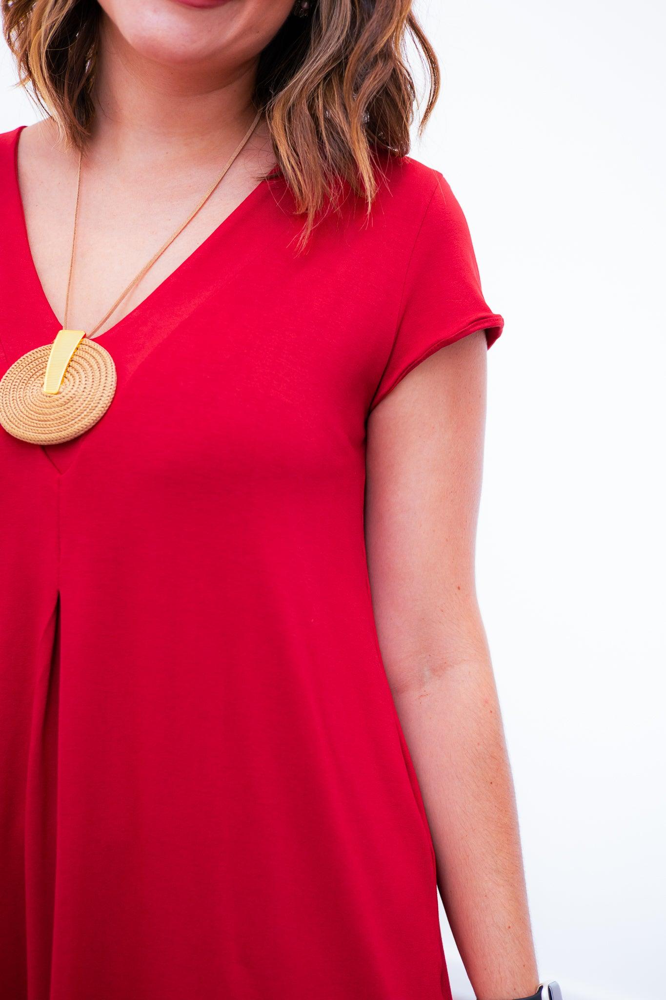 Vestido Laura - Evasê Decote V em Viscolycra - Bazar Online