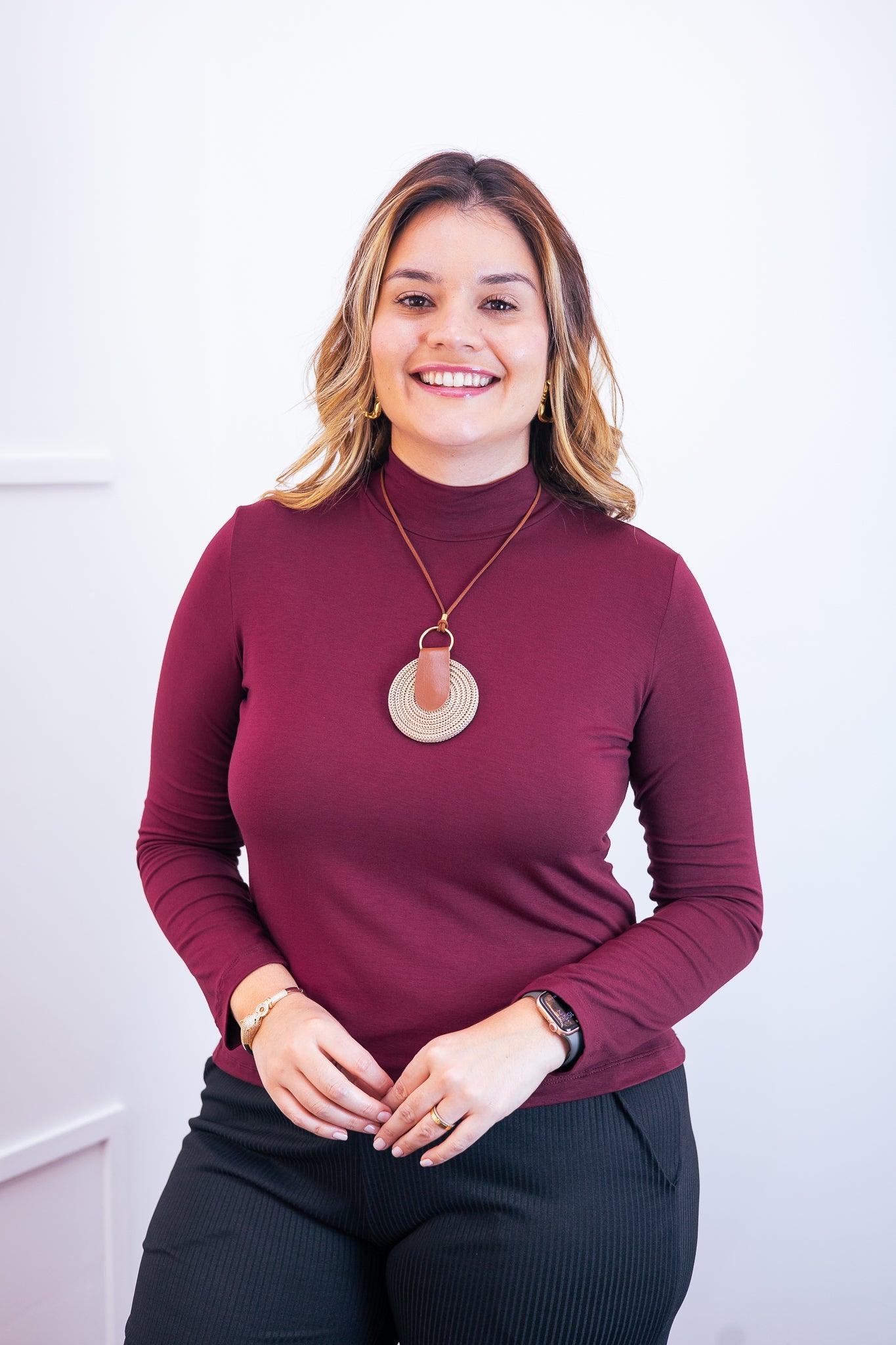 Blusa Donna - Manga longa com Golinha - Bazar Online