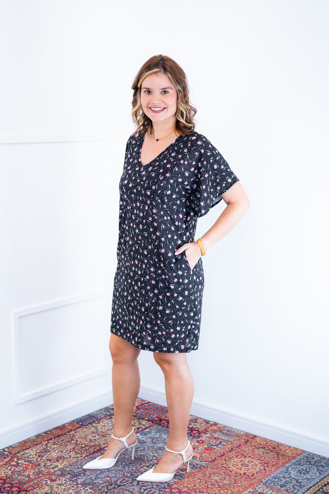 Vestido Helena - Malha Confort Manga Morcego - Bazar Online