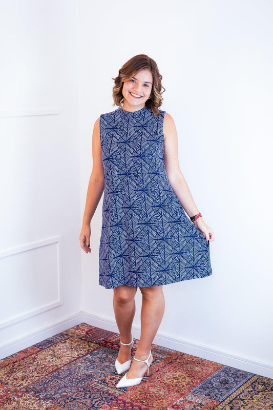 Vestido Emily -  Regata de Amarrar nas Costas em Malha Confort - Bazar Online