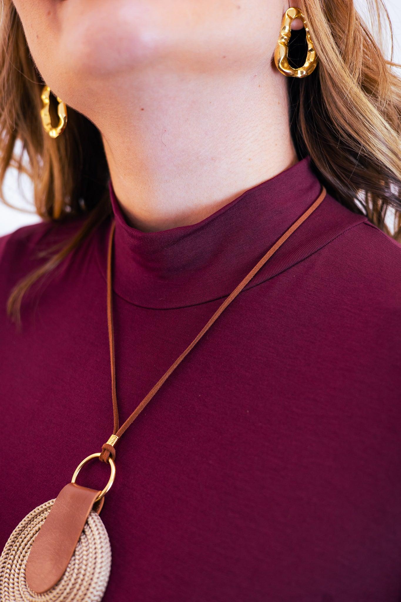 Blusa Donna - Manga longa com Golinha - Bazar Online