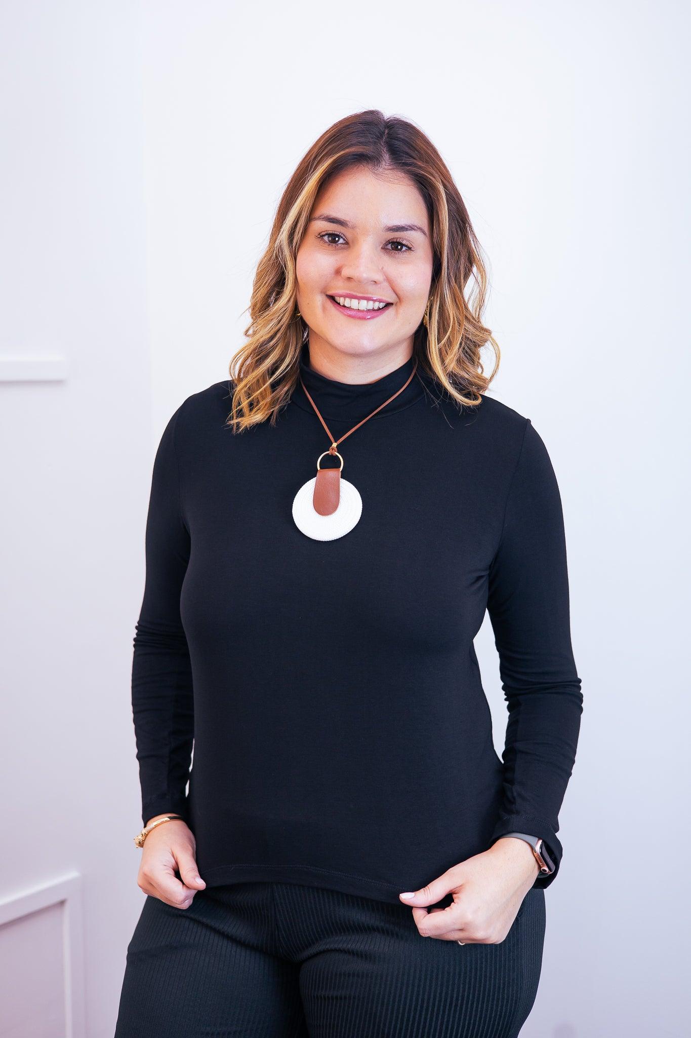 Blusa Donna - Manga longa com Golinha - Bazar Online