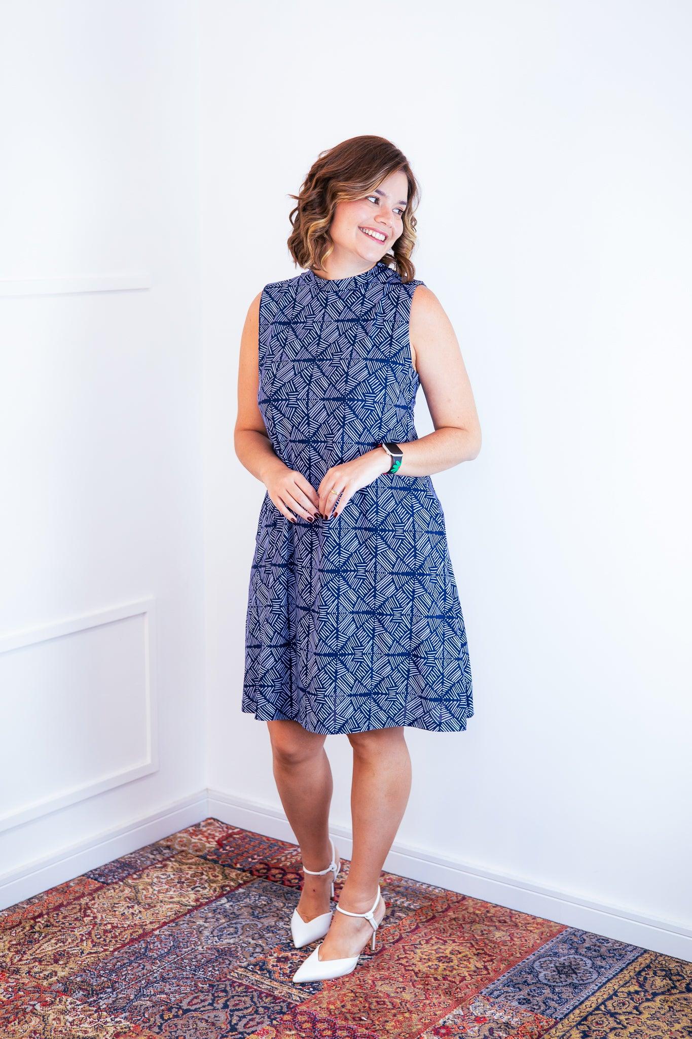 Vestido Emily -  Regata de Amarrar nas Costas em Malha Confort - Bazar Online