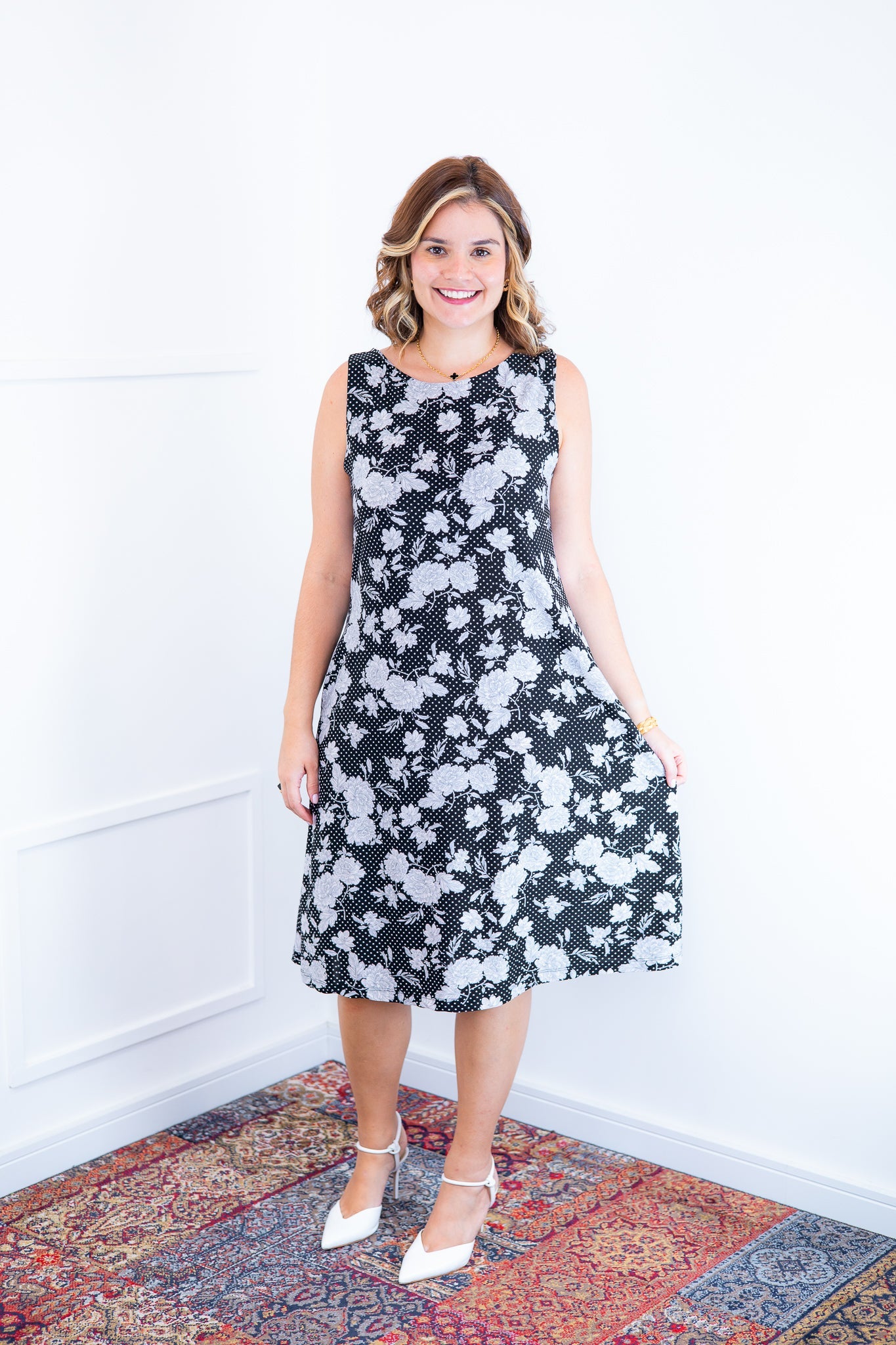 Vestido Sofia - Malha Confort Regata Midi - Bazar Online