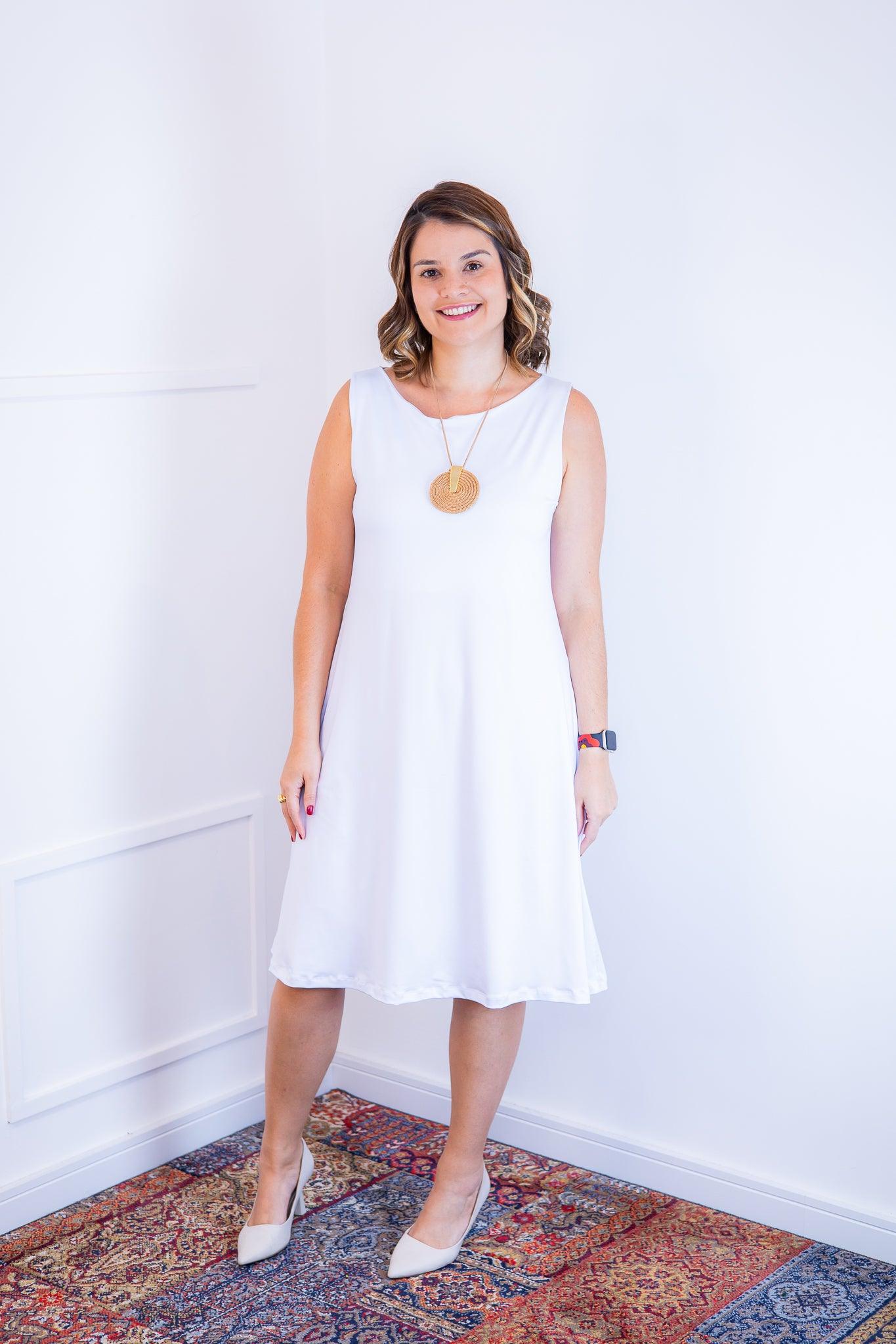 Vestido Sofia - Malha Confort Regata Midi - Bazar Online