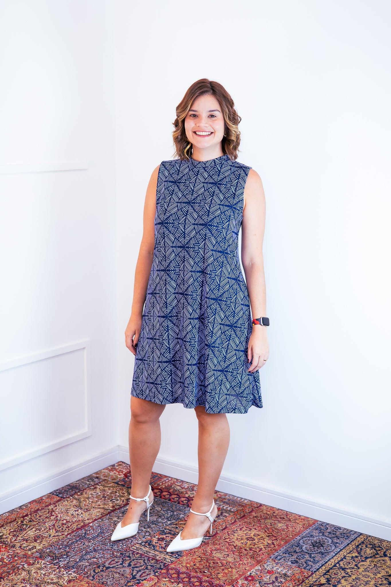 Vestido Emily -  Regata de Amarrar nas Costas em Malha Confort - Bazar Online