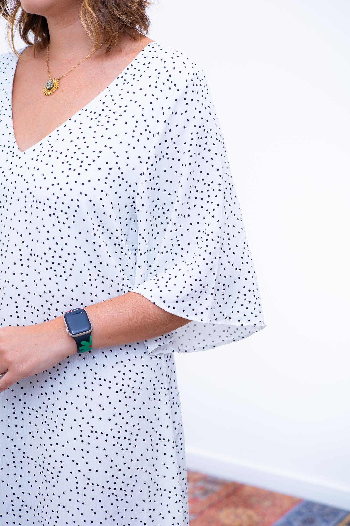 Vestido Sabrina - Decote V Manga Morcego em Viscolinho - Bazar Online