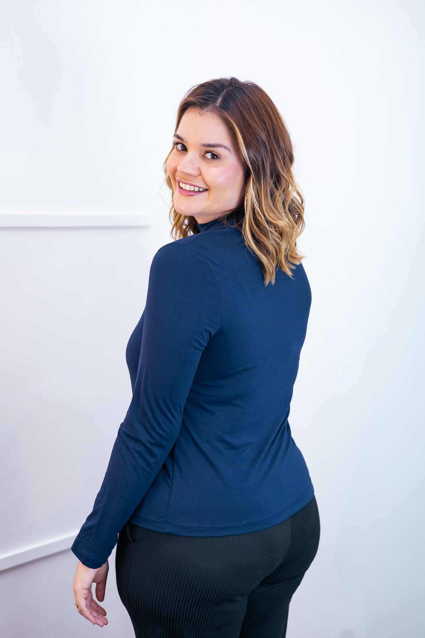 Blusa Donna - Manga longa com Golinha - Bazar Online