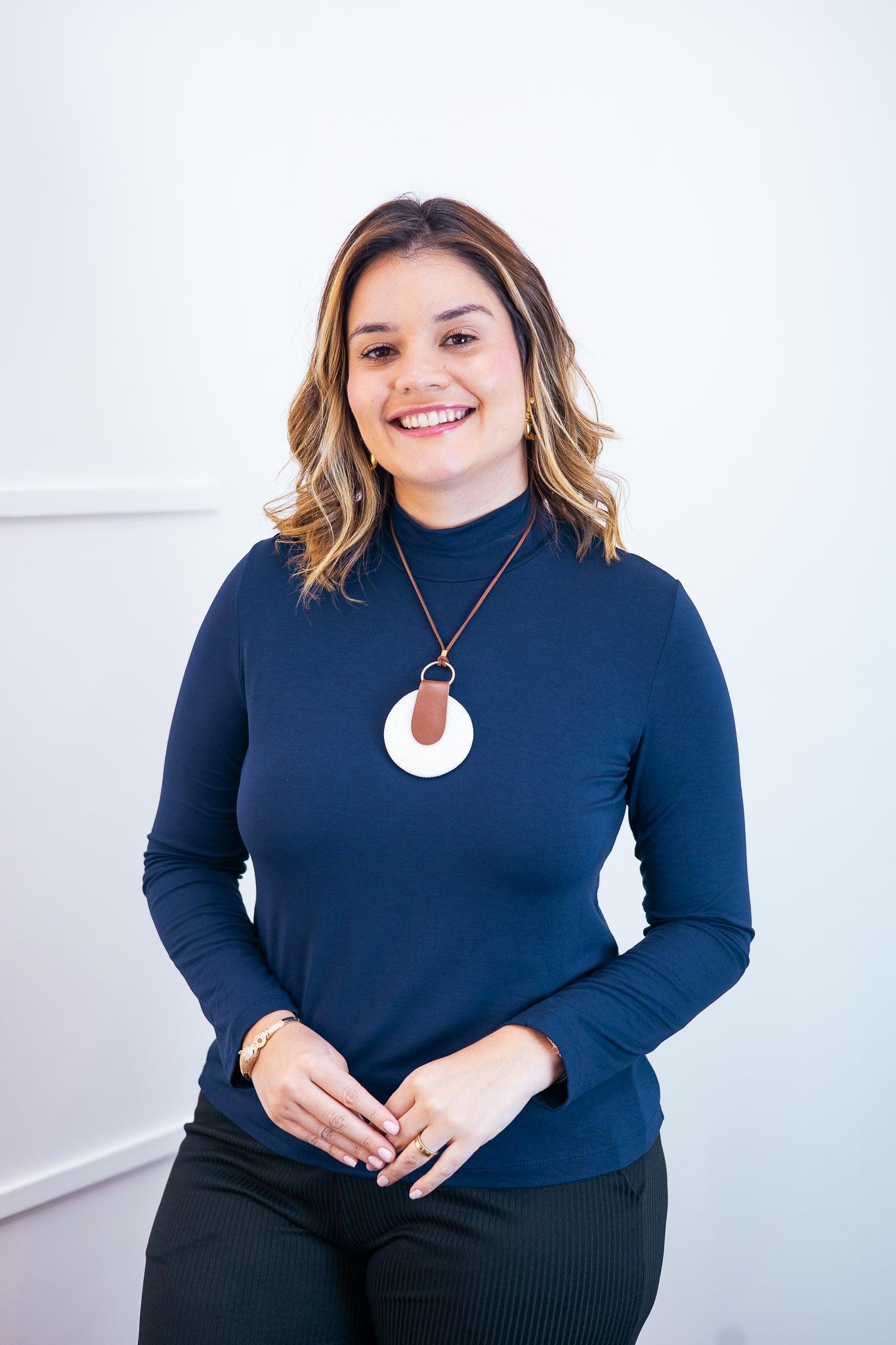 Blusa Donna - Manga longa com Golinha - Bazar Online