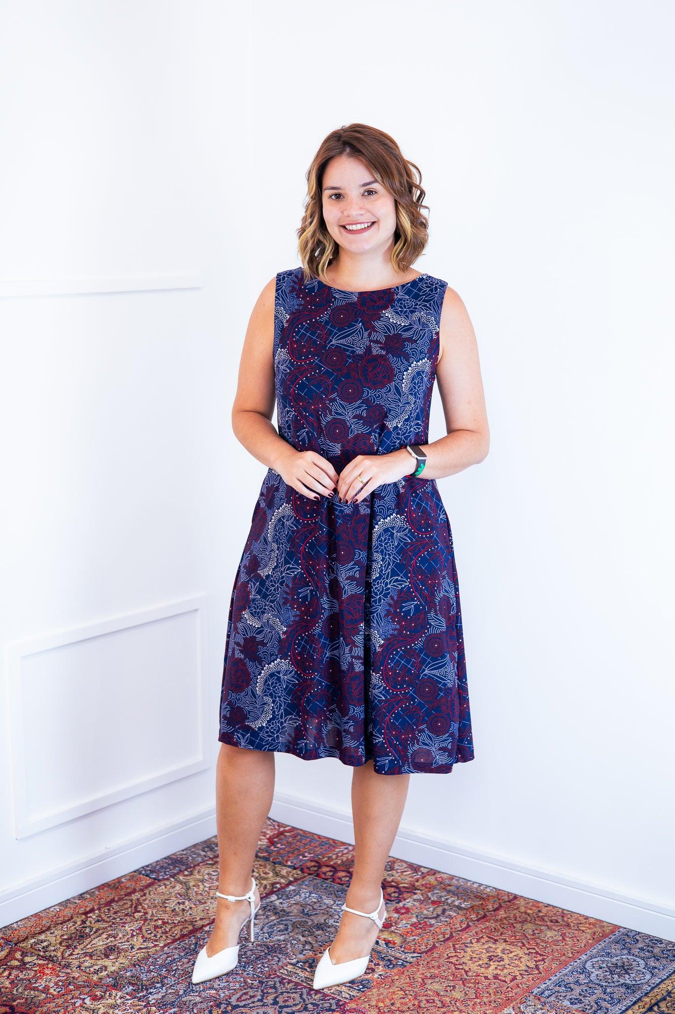 Vestido Sofia - Malha Confort Regata Midi - Bazar Online