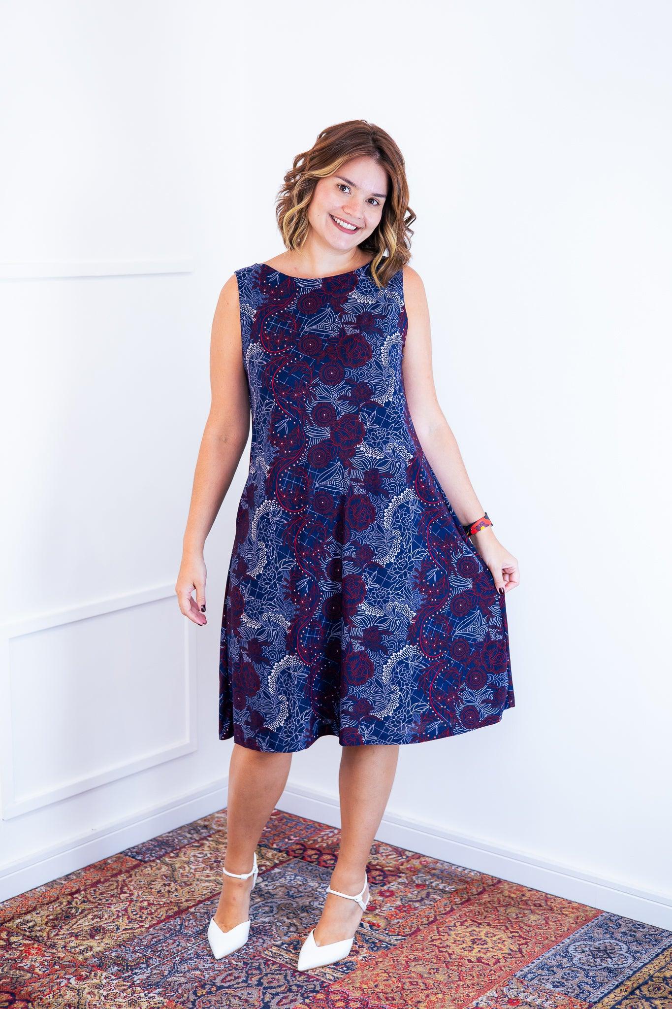 Vestido Sofia - Malha Confort Regata Midi - Bazar Online