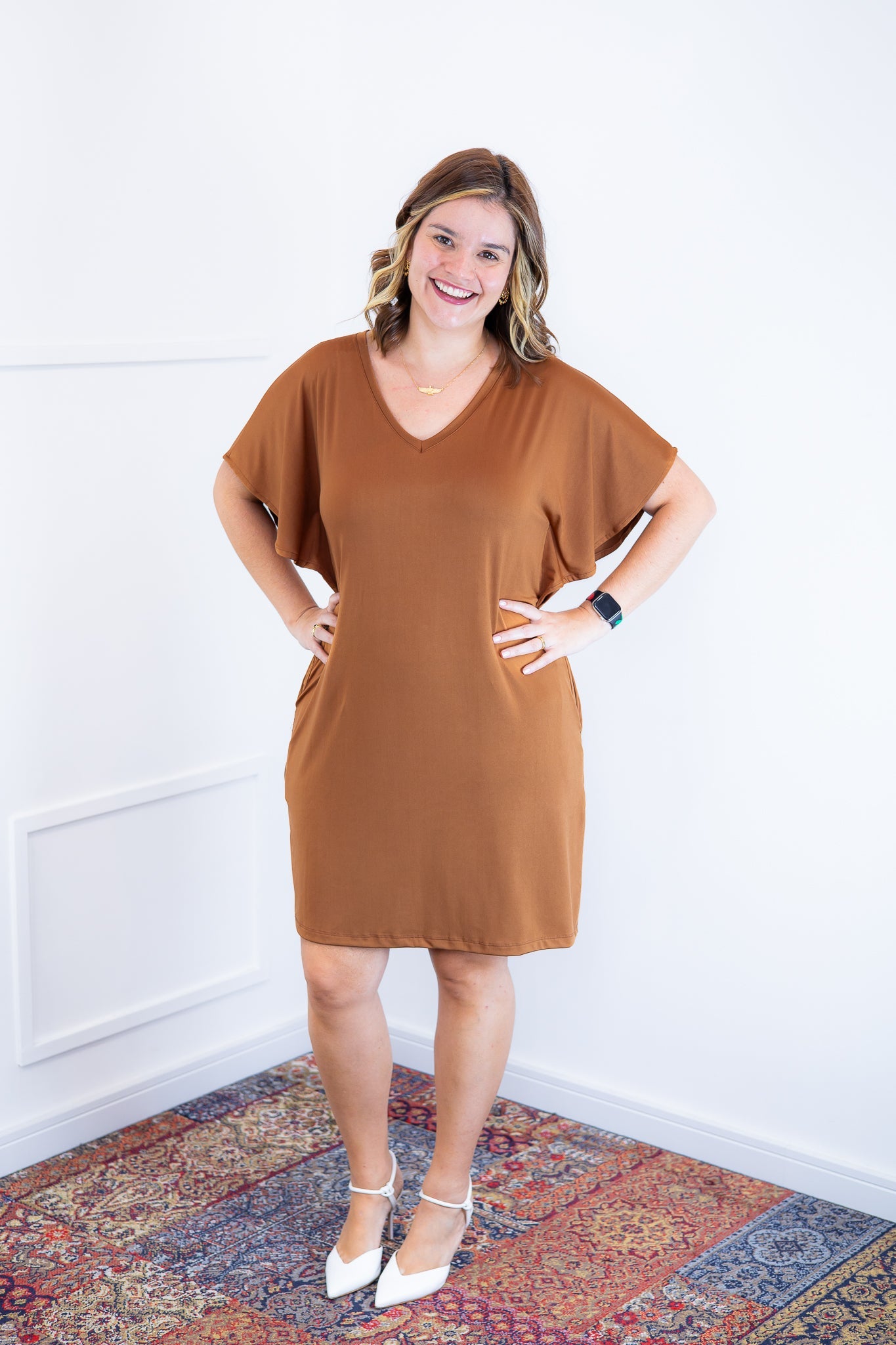 Vestido Helena - Malha Confort Manga Morcego - Bazar Online