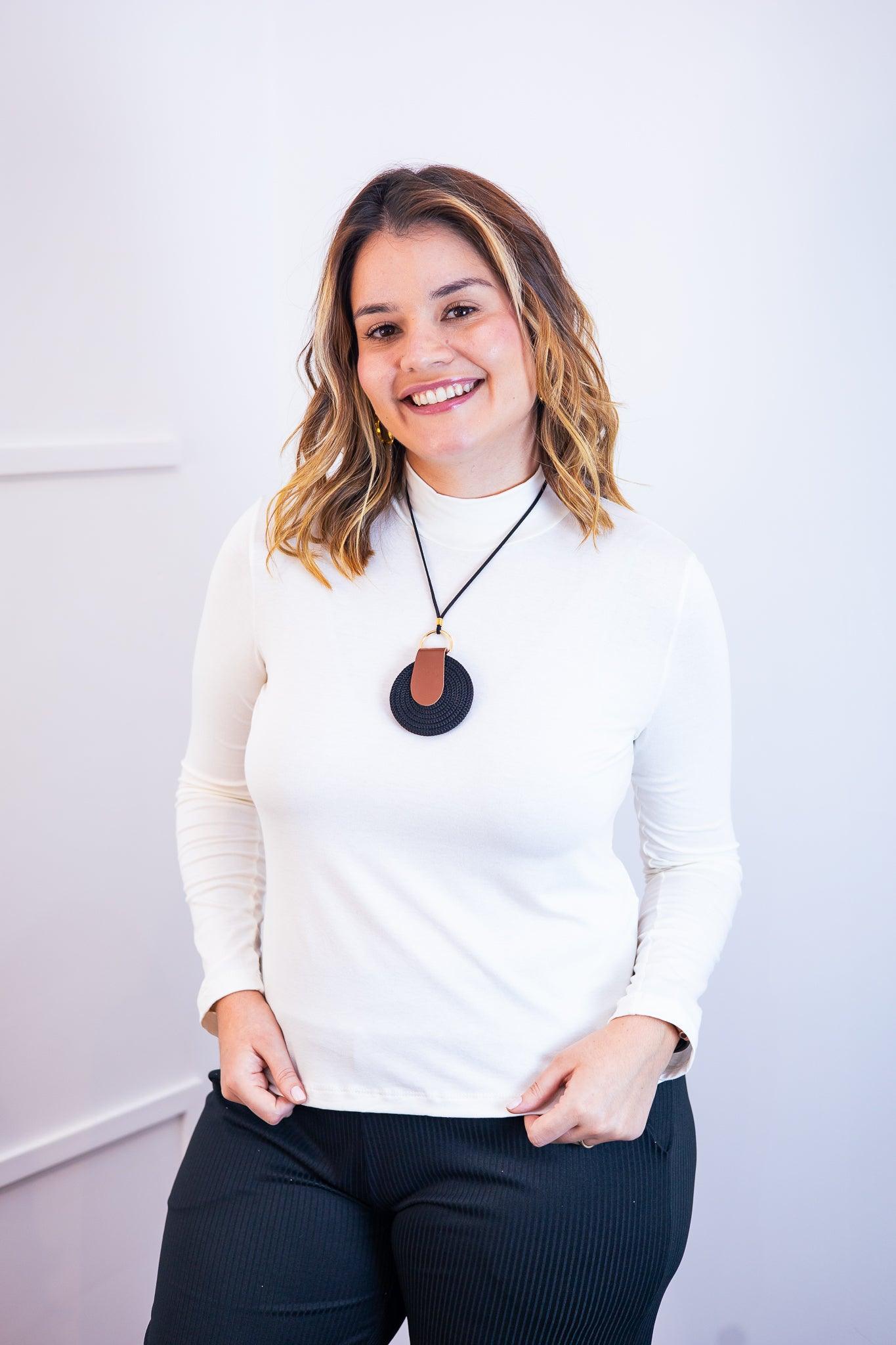 Blusa Donna - Manga longa com Golinha - Bazar Online