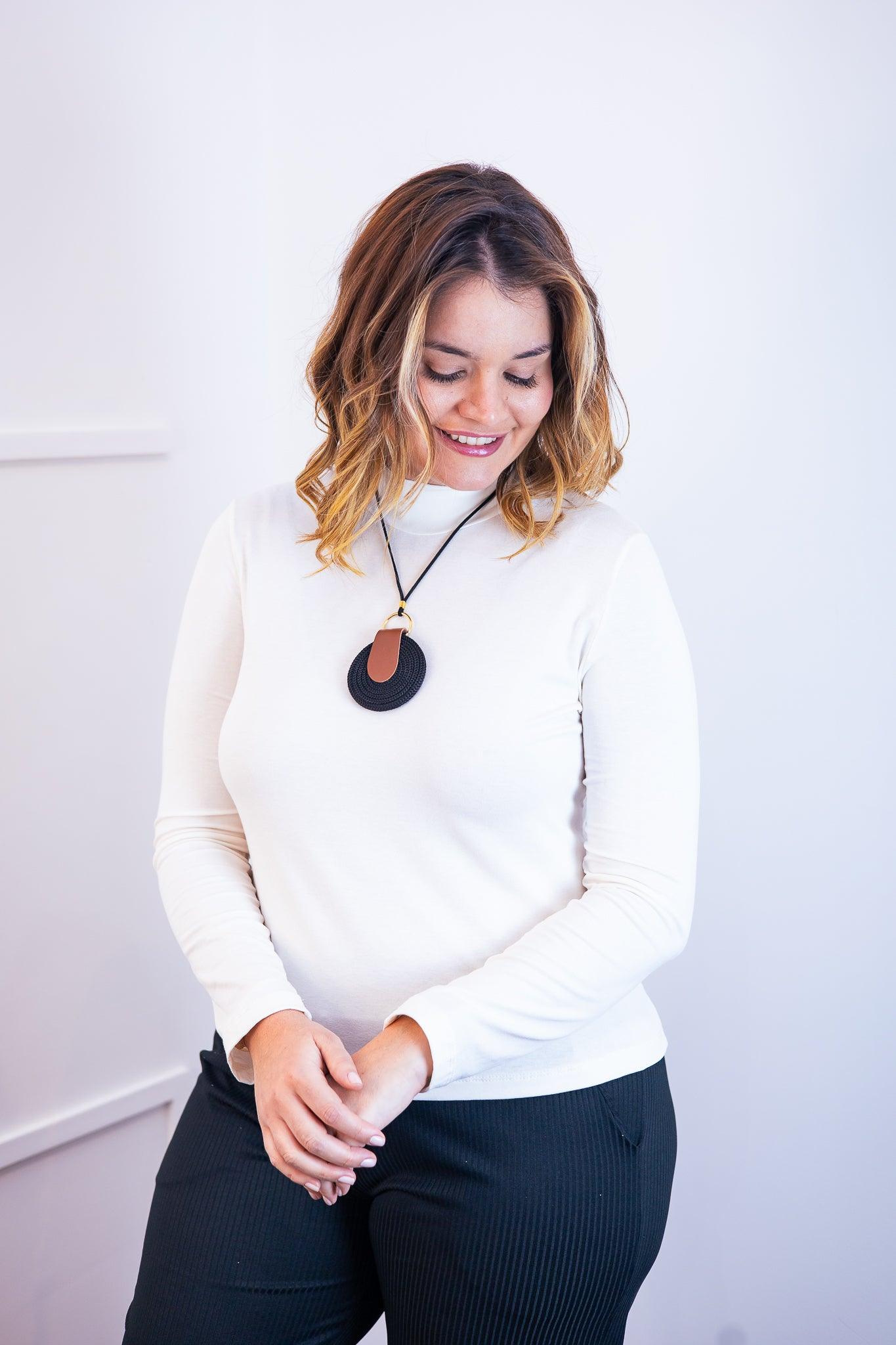 Blusa Donna - Manga longa com Golinha - Bazar Online