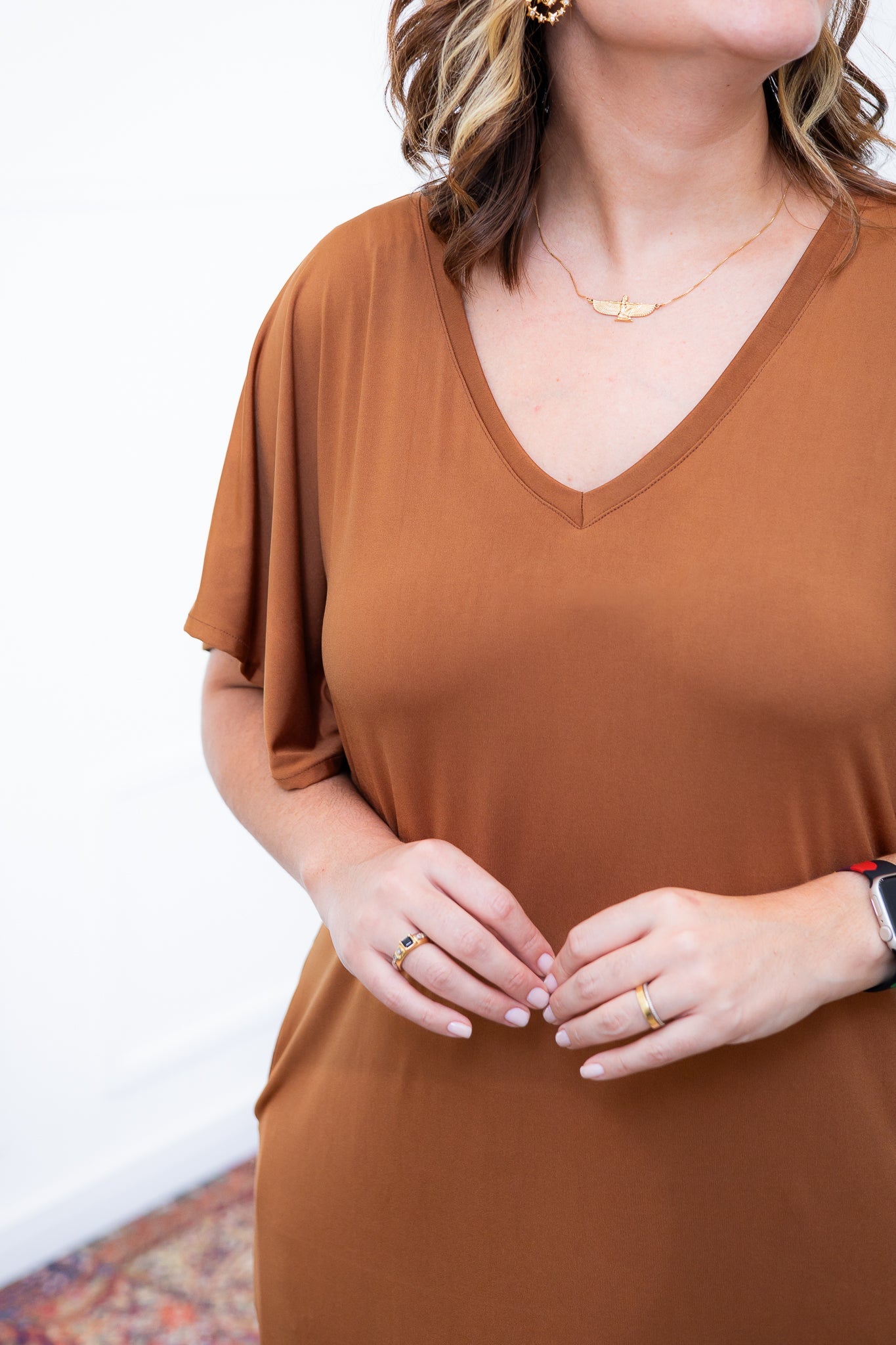 Vestido Helena - Malha Confort Manga Morcego - Bazar Online