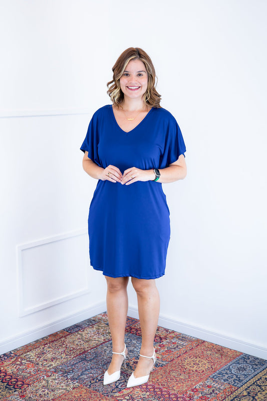 Vestido Helena - Malha Confort Manga Morcego - Bazar Online