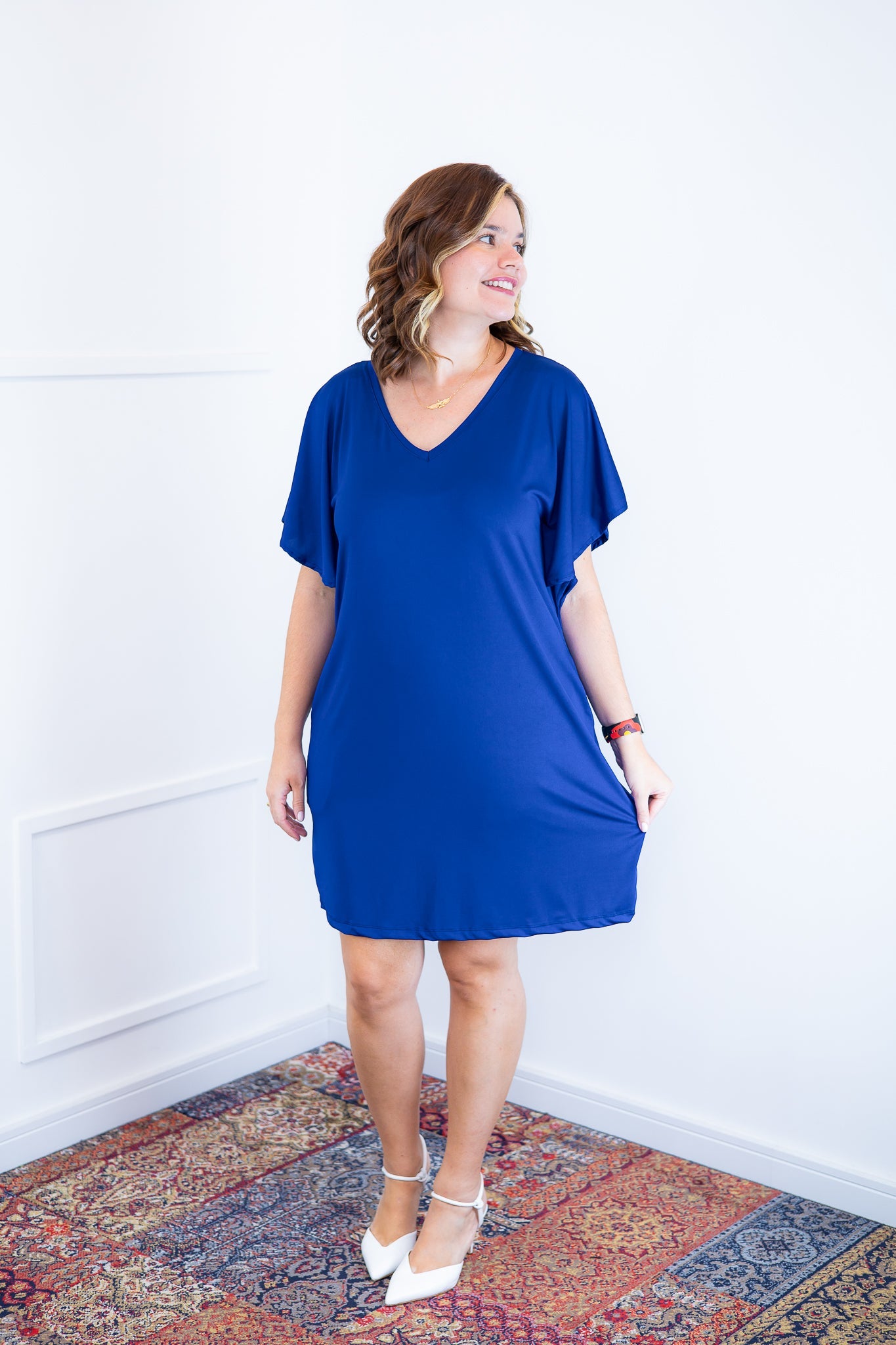 Vestido Helena - Malha Confort Manga Morcego - Bazar Online