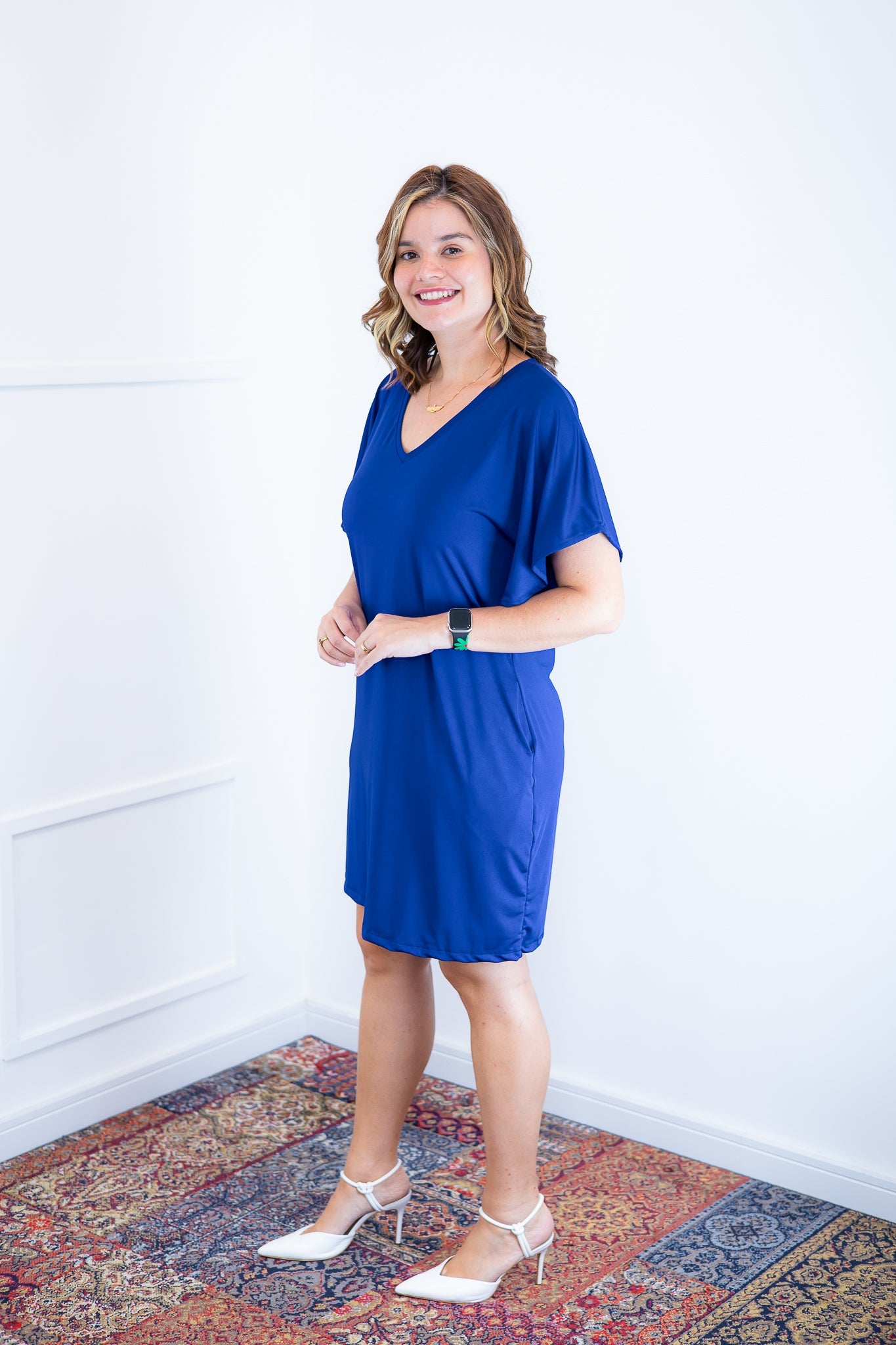 Vestido Helena - Malha Confort Manga Morcego - Bazar Online