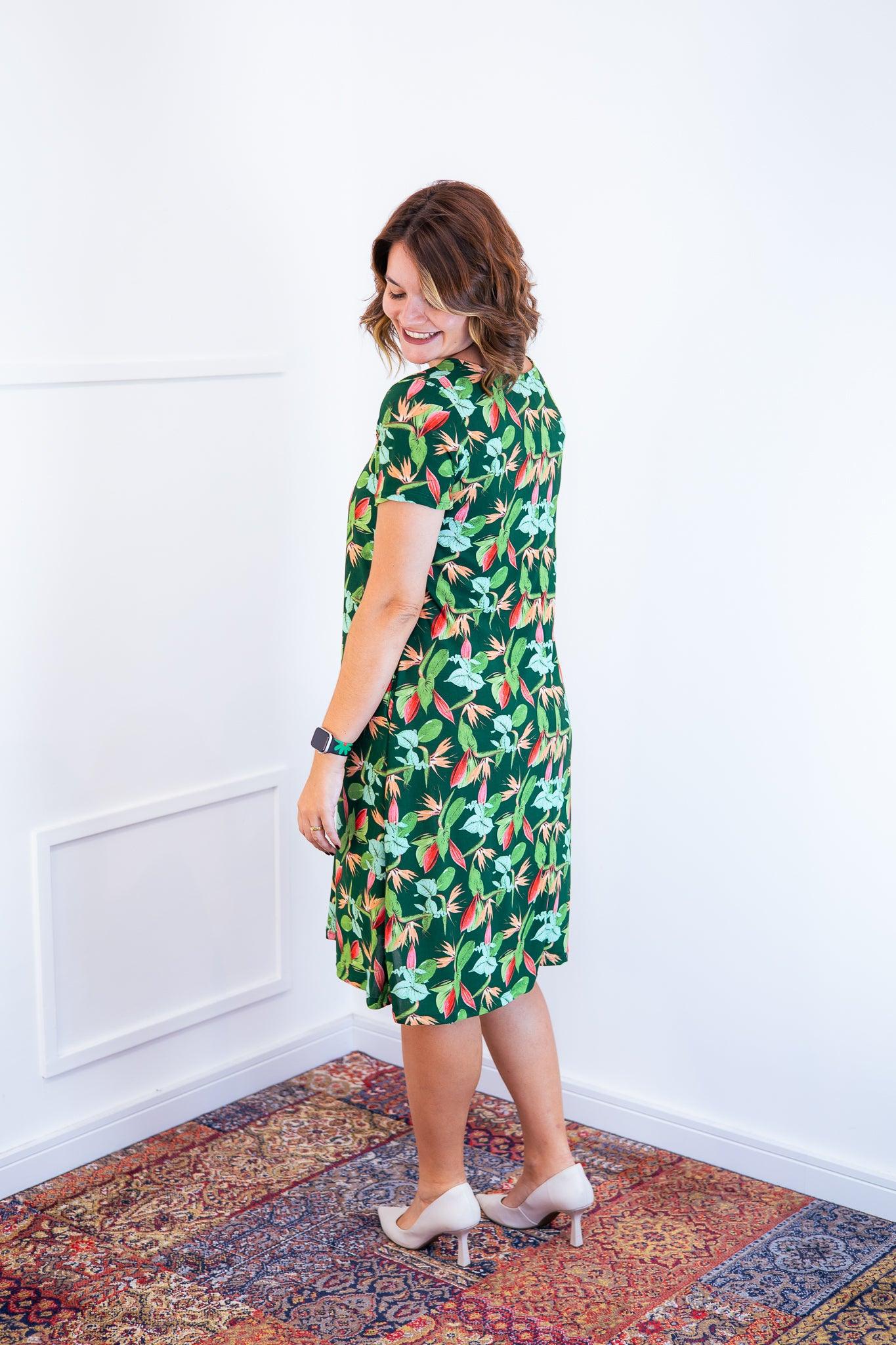 Vestido Sara - Malha Confort Midi com Manga - Bazar Online