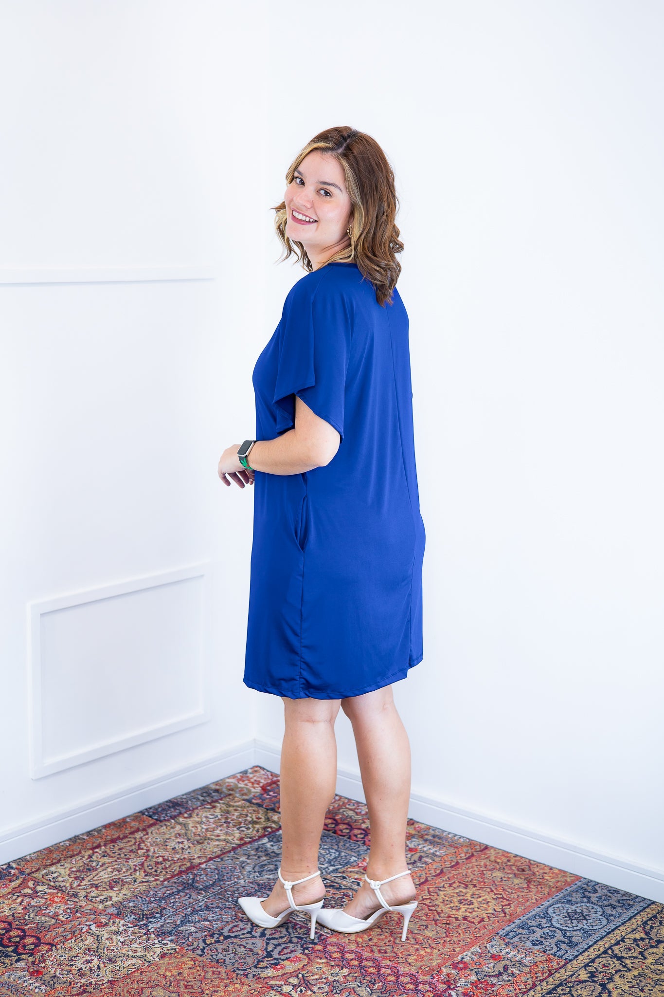 Vestido Helena - Malha Confort Manga Morcego - Bazar Online