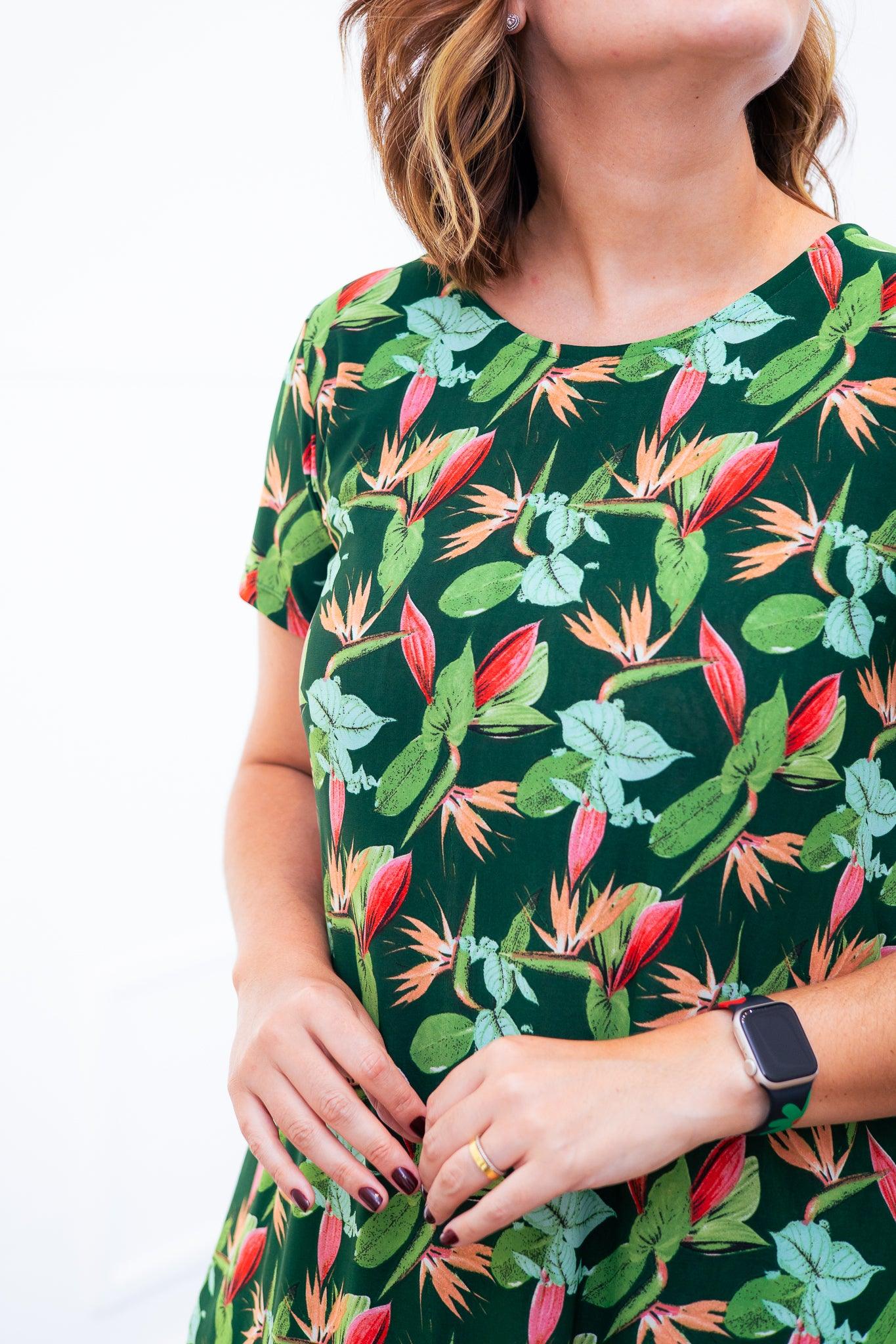 Vestido Sara - Malha Confort Midi com Manga - Bazar Online