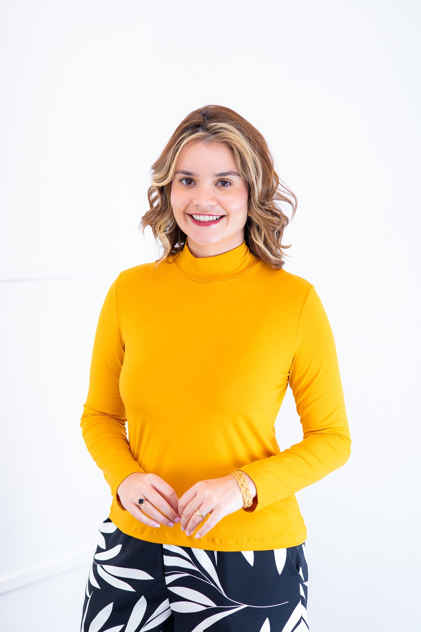 Blusa Donna - Manga longa com Golinha - Bazar Online