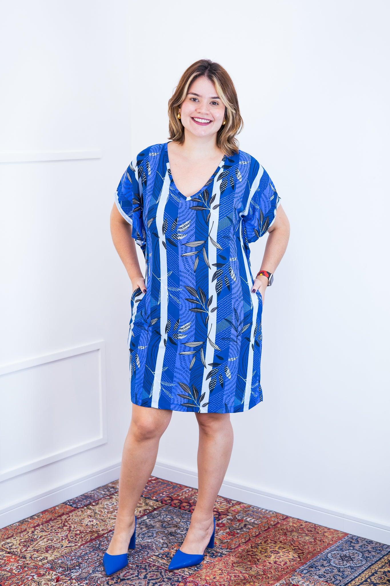 Vestido Helena - Malha Confort Manga Morcego - Bazar Online