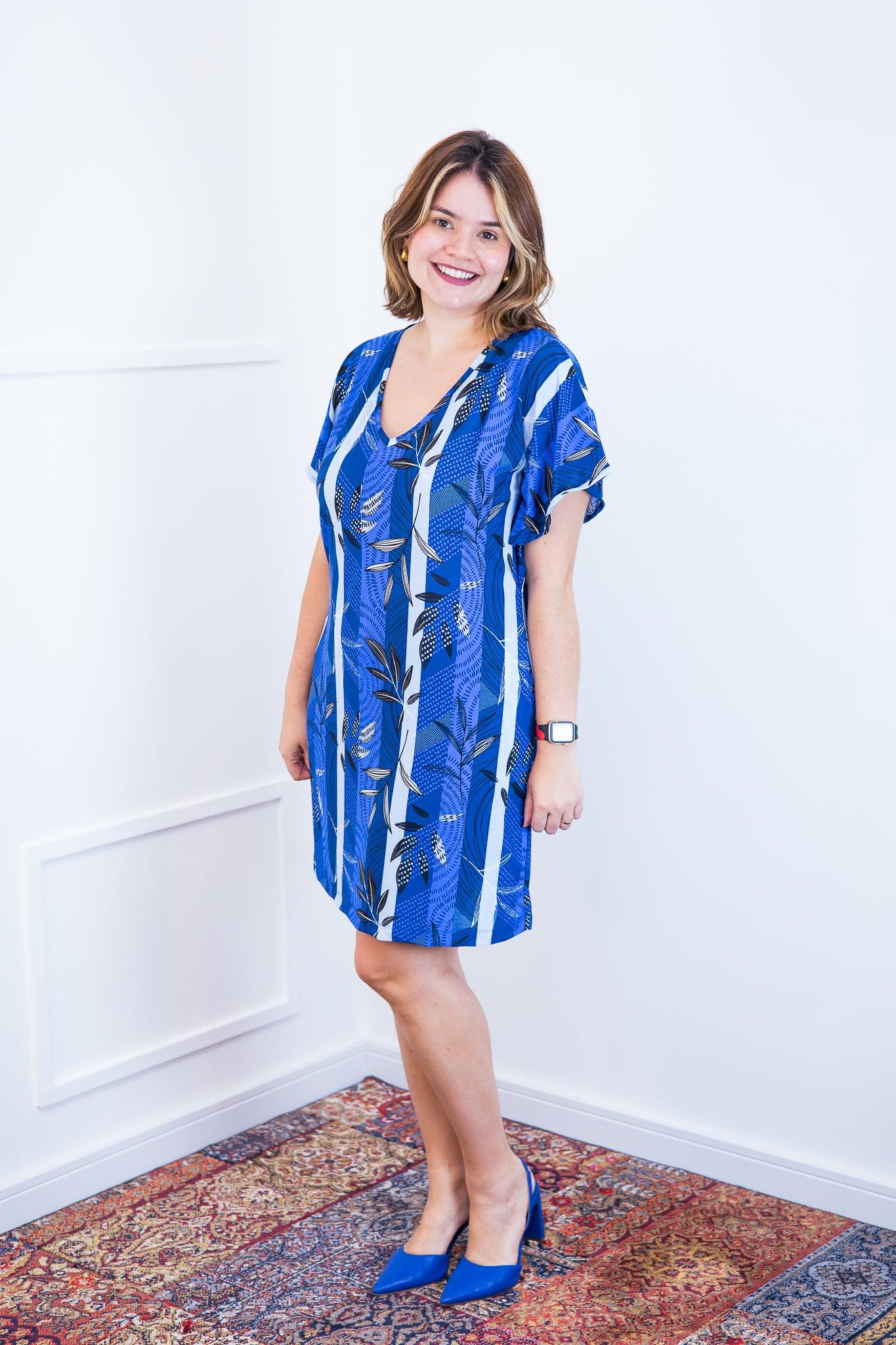 Vestido Helena - Malha Confort Manga Morcego - Bazar Online