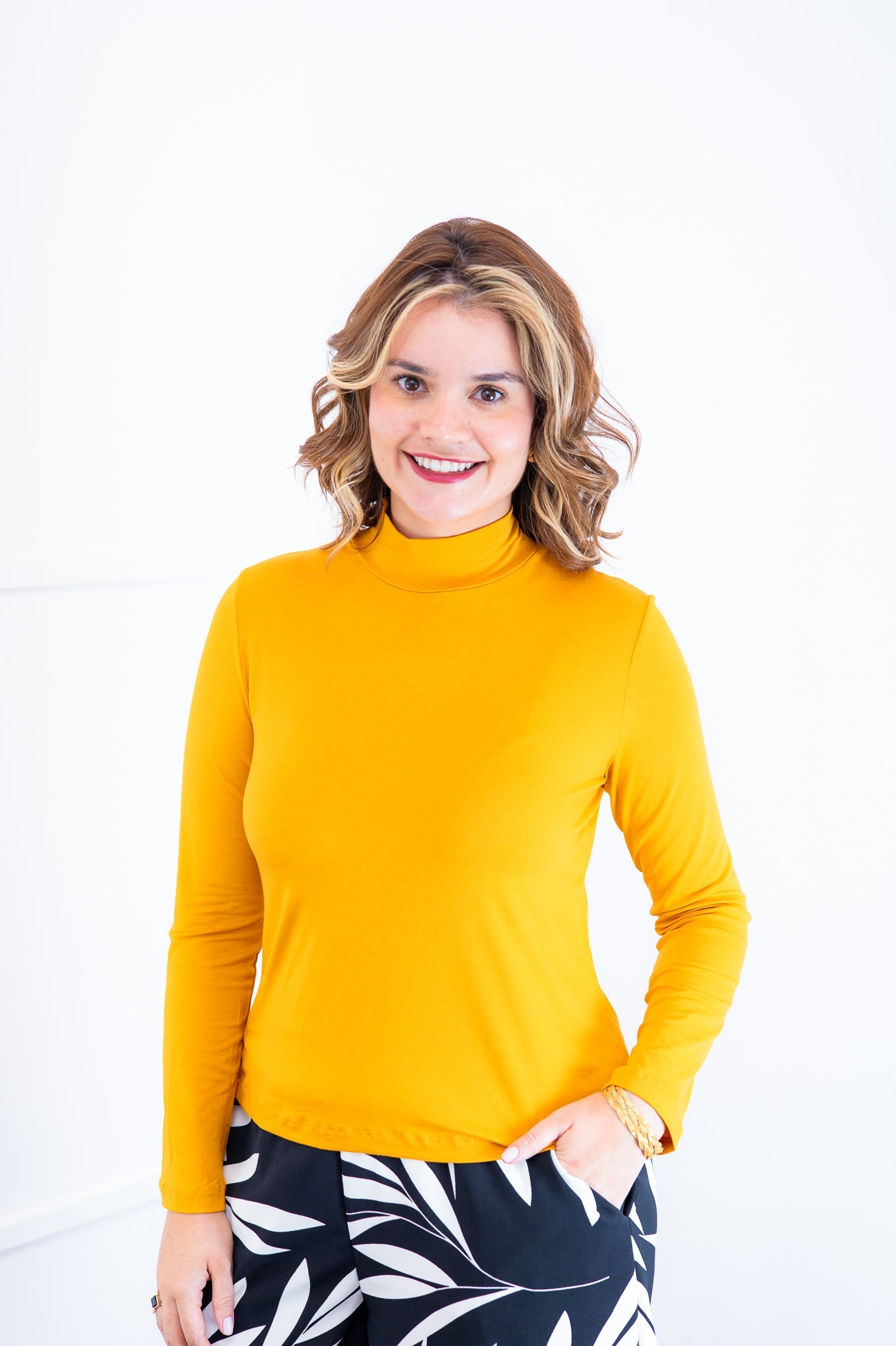 Blusa Donna - Manga longa com Golinha - Bazar Online